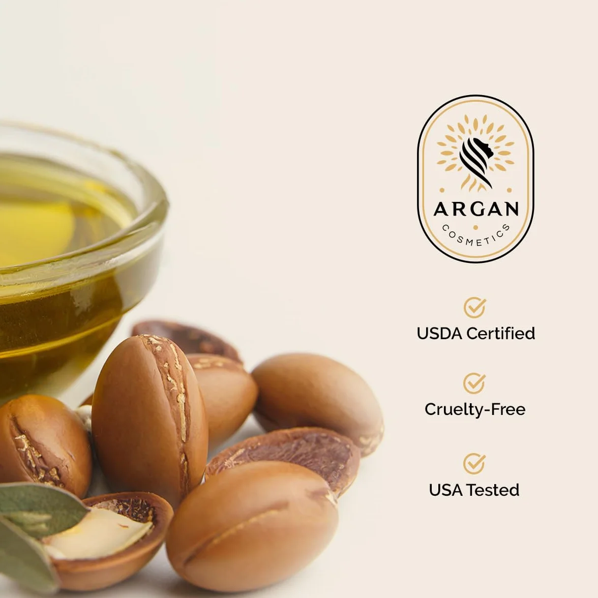 Argan Kosmetyki 100% czysty organiczny marokański olej arganowy do włosów, skóry, paznokci, skórek, twarzy i brody tłoczony na zimno, bezwonny filtrowany bawełną i węglem drzewnym naturalny krem