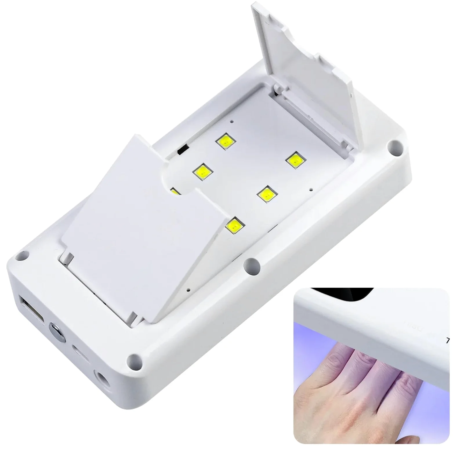 Profesjonalna elektryczna wiertarka do paznokci 45000 obr./min - bezprzewodowy akumulator do salonu i domu, przenośny zestaw do manicure LED Light
