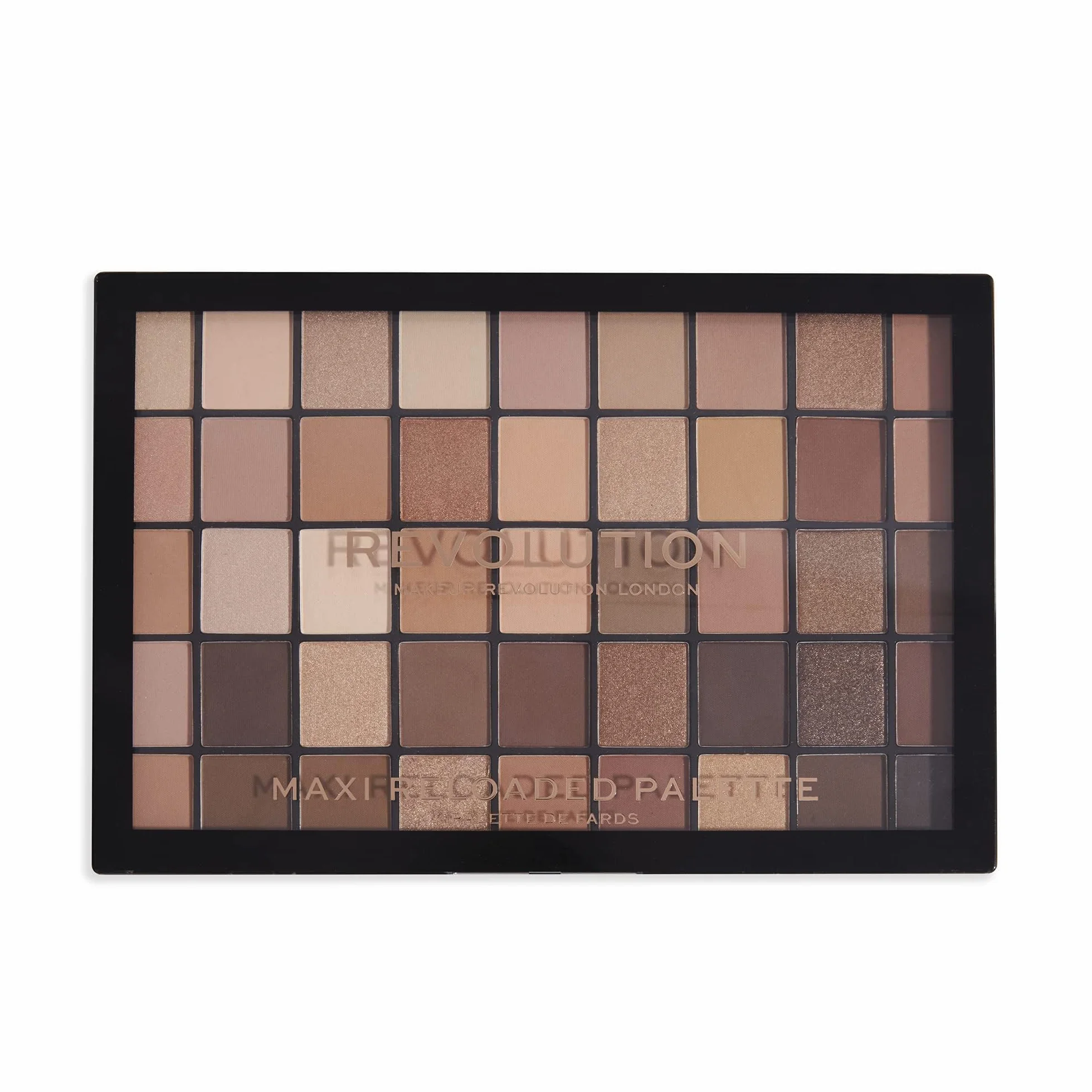 Makeup Revolution, Maxi Reloaded Paleta cieni do powiek, Ultimate Nudes, 45 odcieni, 297g