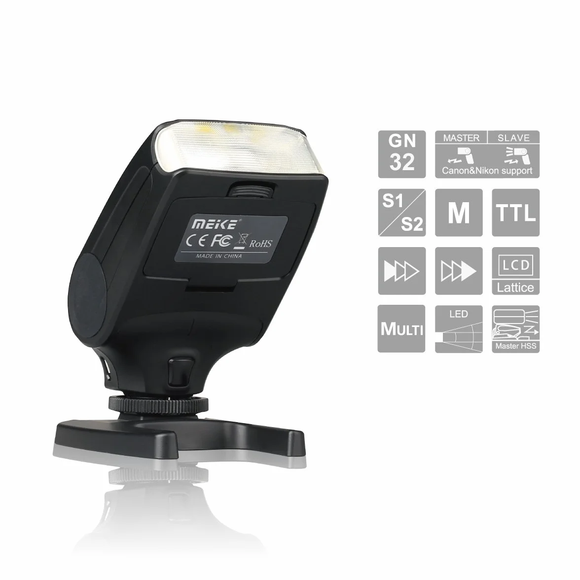 MEIKE MK-320C Speedlite Flash TTL Fit Canon bezlusterkowa kamera DSLR Hot Shoe 5d Mark II, III, 6d, 7d, 7d Mark II, 50d, 60d, 70d, 100d, 550d, 600d, 700d, 1000d, 1100d