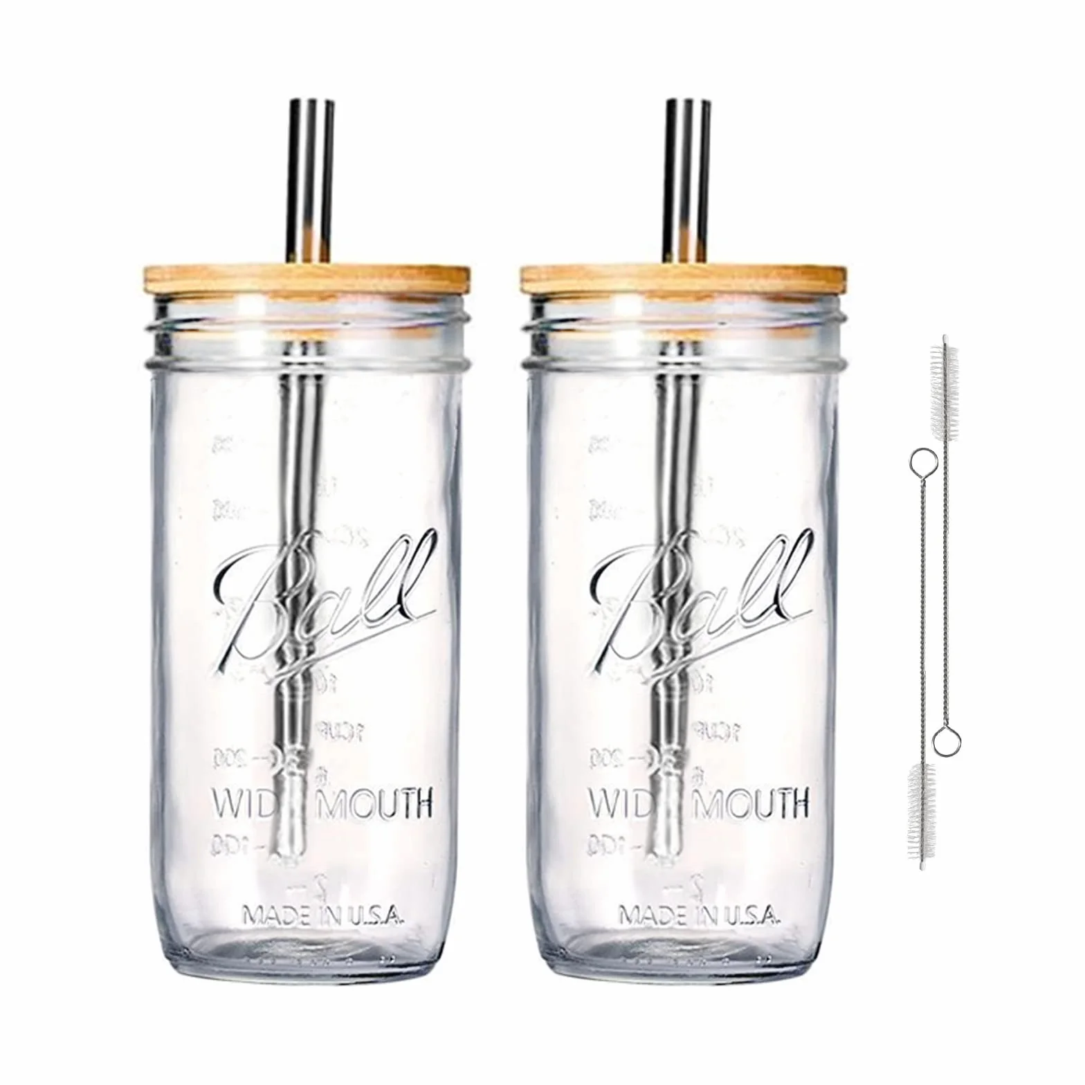 Słoik Mason Jar 750 ml szklany kubek z pokrywką i słomką do mrożonej kawy whiskey wody