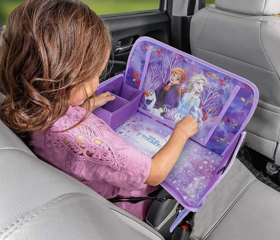 Tataway Disney Kraina Lodu Stolik Podróżny Samochód Taca Dziewczęca Elsa Anna Olaf Regulowany Stół z Kieszeniami