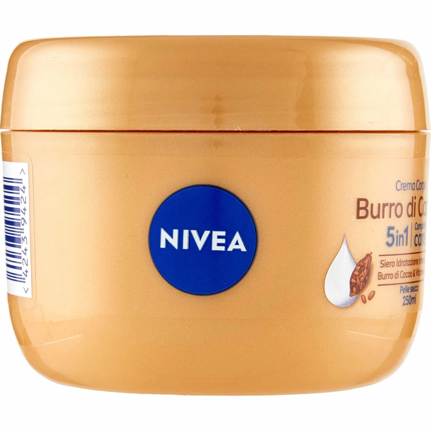 NIVEA Krem do ciała z masłem kakaowym 250 ml, nawilżający krem do ciała 48 godzin do suchej skóry wzbogaconej serum intensywnie nawilżającym, masłem kakaowym i witaminą E
