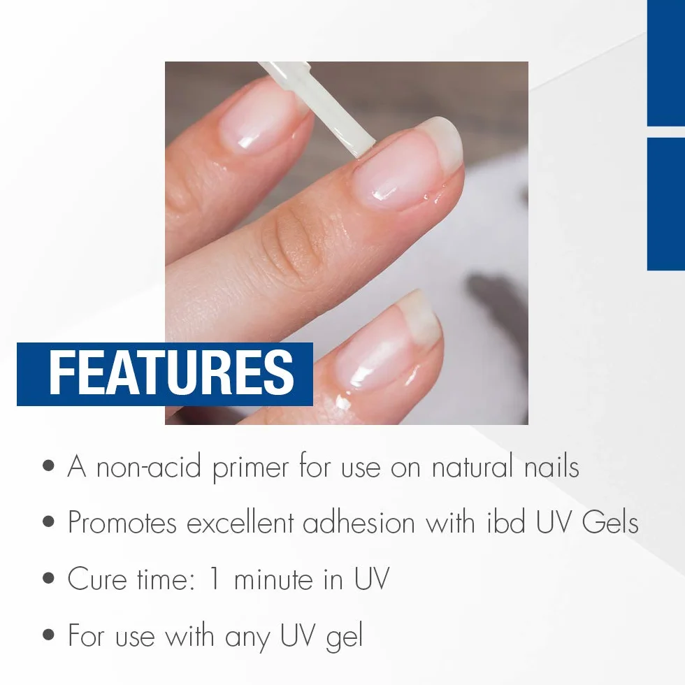 IBD UV Bonder, 14 ml, MADE IN USA, bezkwasowy podkład do paznokci naturalnych, maksymalna przyczepność, żelowy podkład do paznokci akrylowych