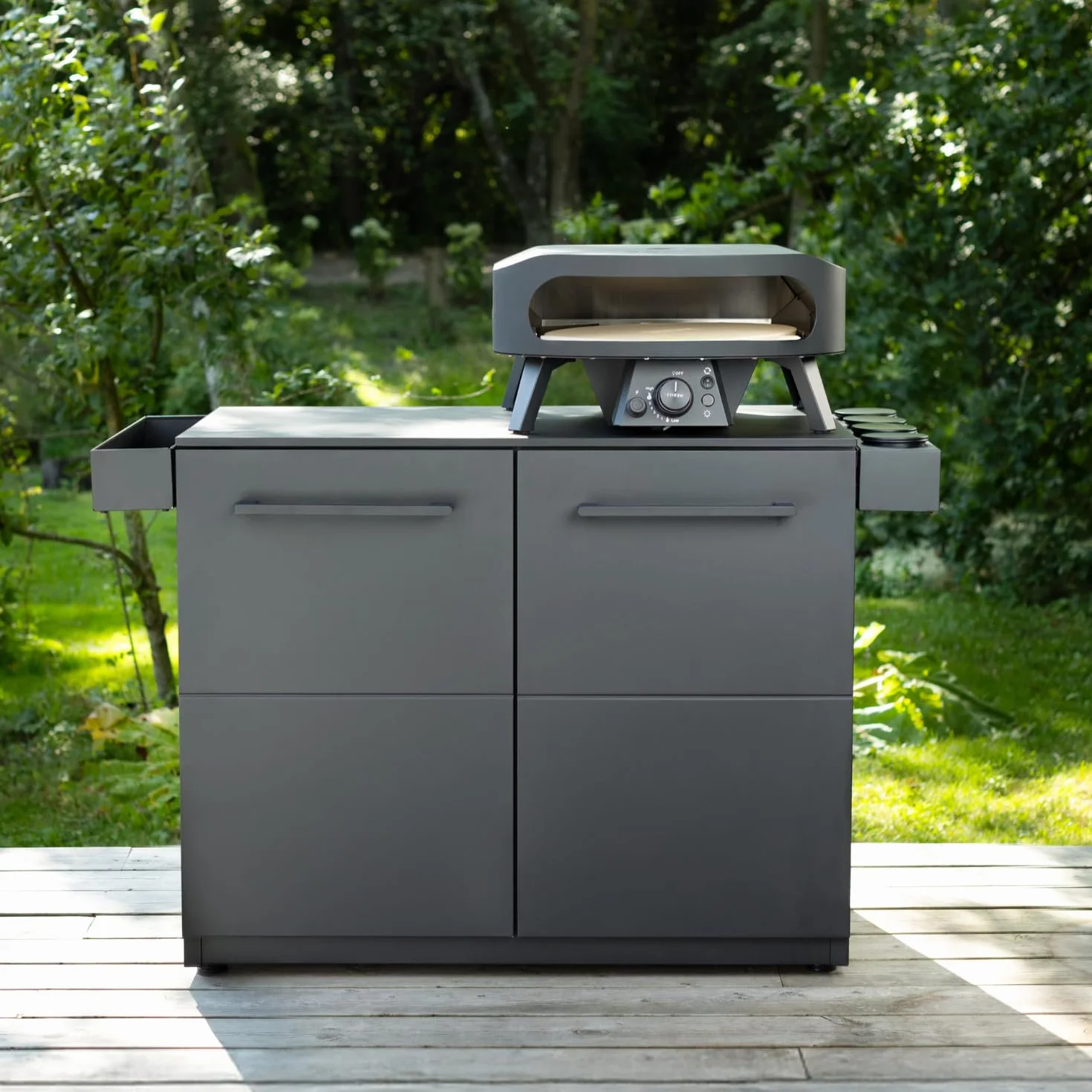 Cozze Piec do pizzy gazowy 17" Rotate Black Edition obrotowy kamień z kordierytu 43 cm 8 kW 30 mbar