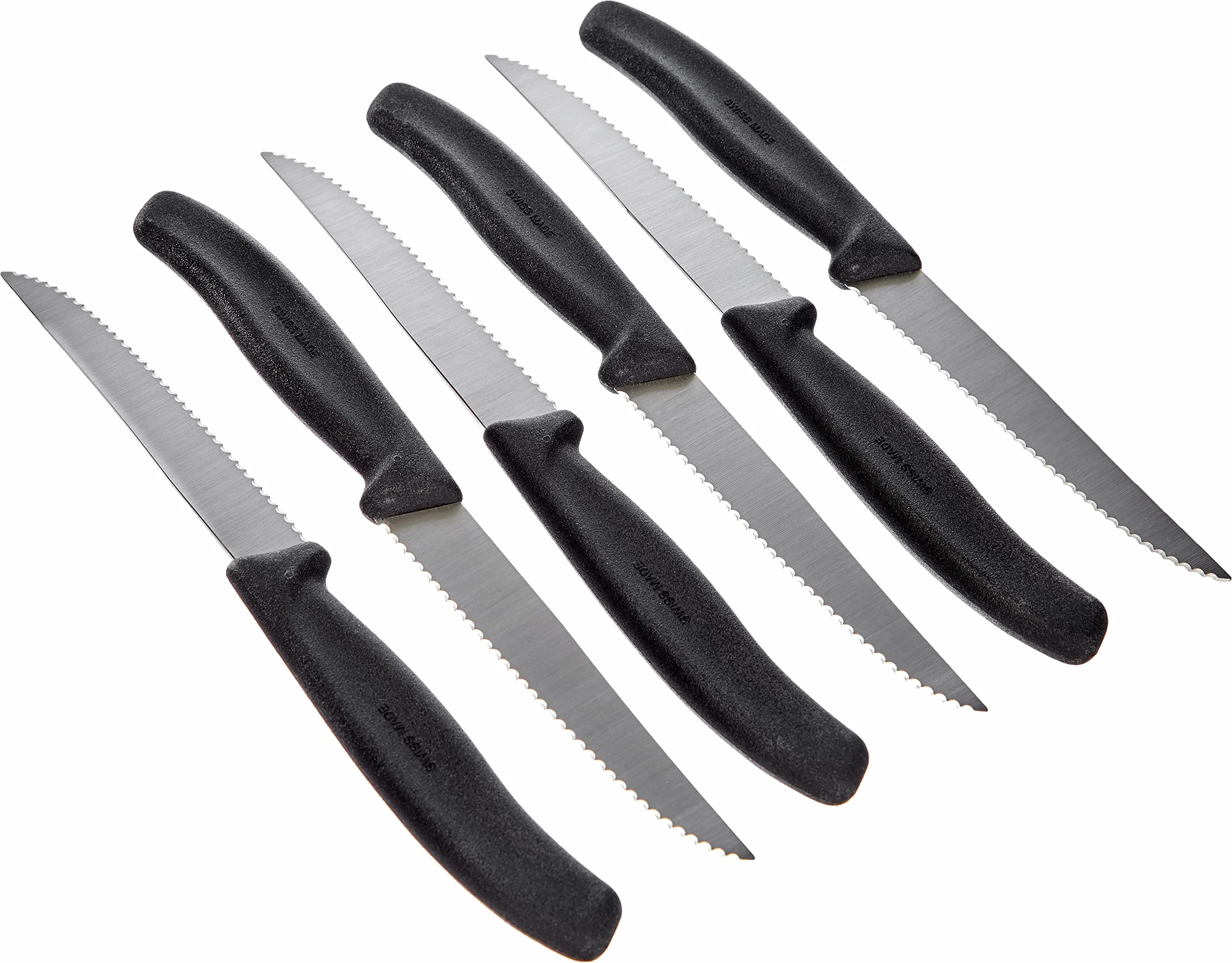 Victorinox Swiss Classic Tafelbesteck 6.7233.24 Extra scharfe Klinge Wellenschliff Schwarz Spülmaschinengeeignet