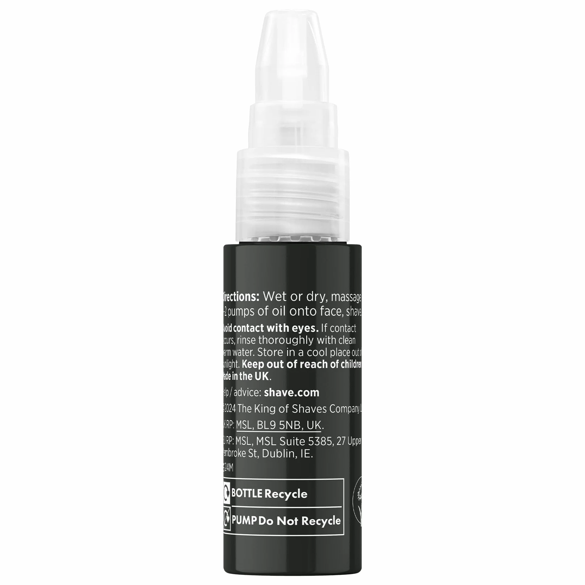 King of Shaves Sensitive Advanced Shaving Oil With Handy Pump 30 ml TWIN PACK