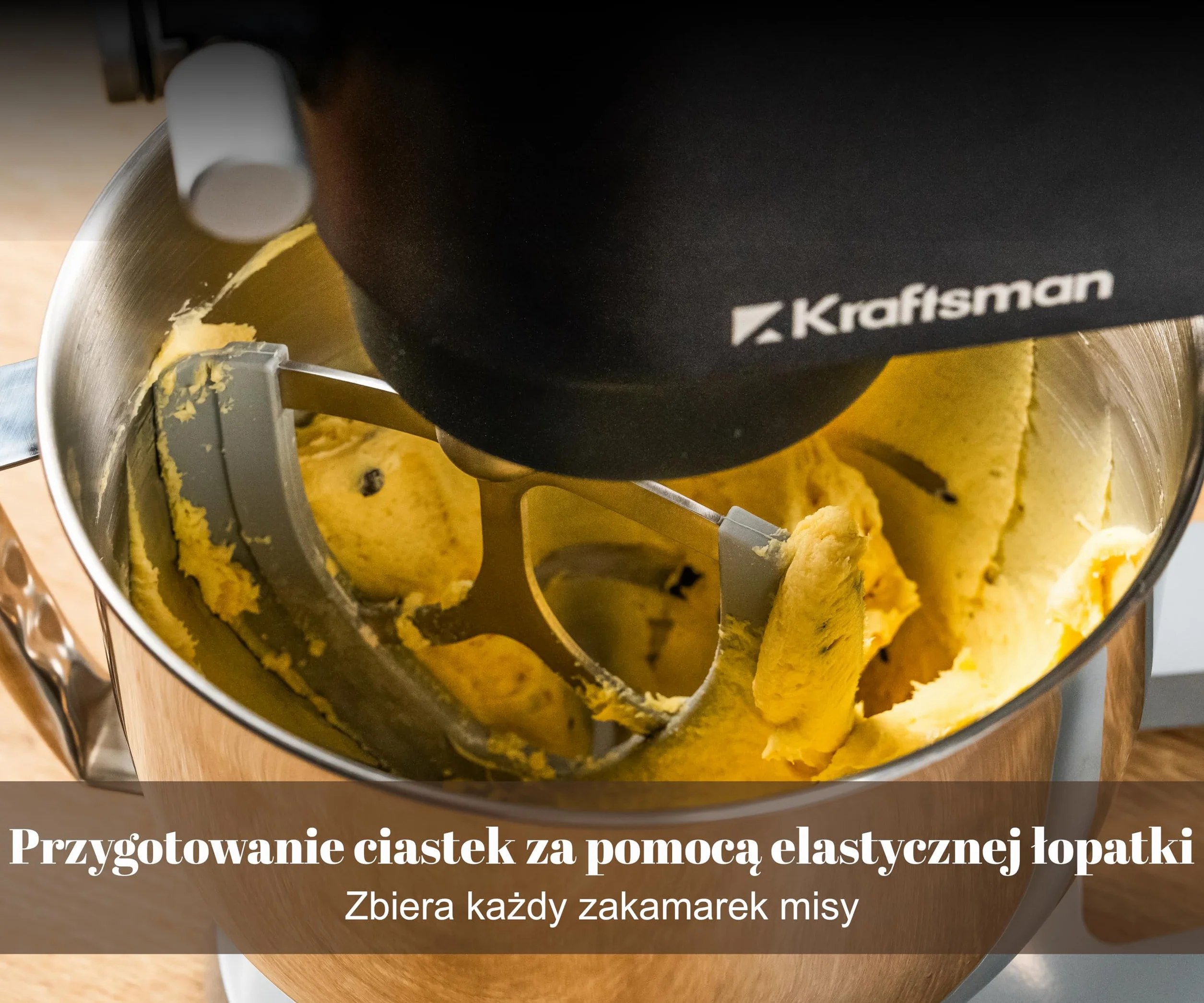 Mikser stojący 5 L Vollmetal, silnik DC z miedzi, timer LED, 8 prędkości, stal nierdzewna, czarny