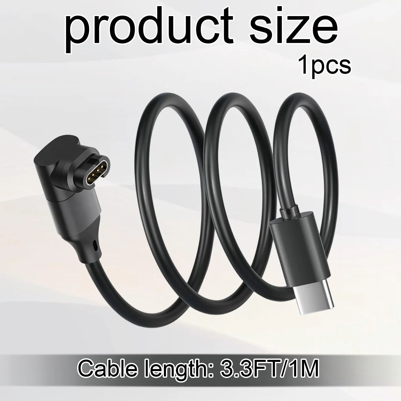 Ładowarka do Zegarka, 1m Kabel Ładowania Zegarka Port USB C Rdzeń Miedziany do Fenix 8 7 6, Forerunner 935 245 265 255 645 45, Vivoactive 4 3, Instinct, Venu 3, Epix, Vivomove, Tactix Delta