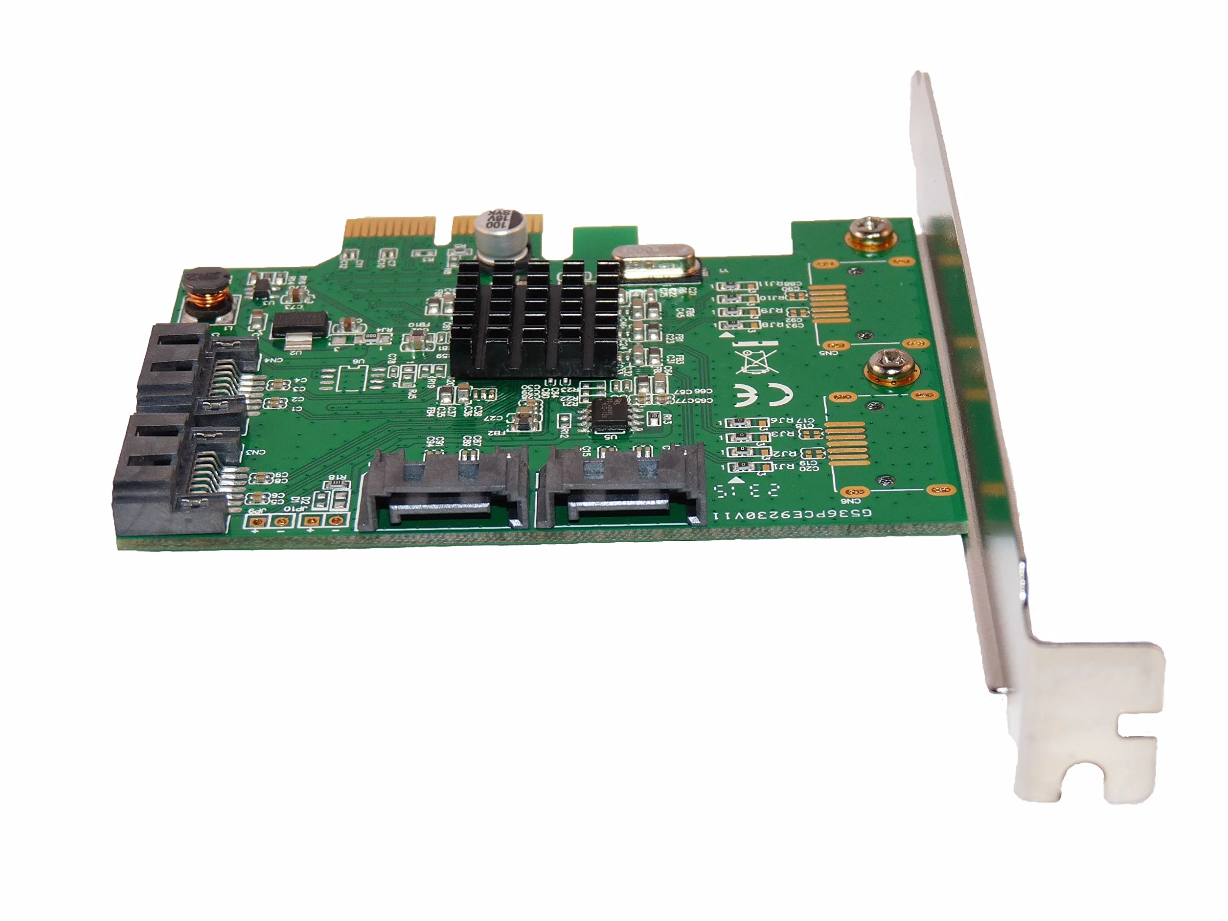 PCI Express kontroler karta PCI-E) 4 porty SATA 3 (III) Marvella Chipset 88SE9230 RAID 0, RAID 1 i RAID 10 - od ComPUTER DISTRICT.
