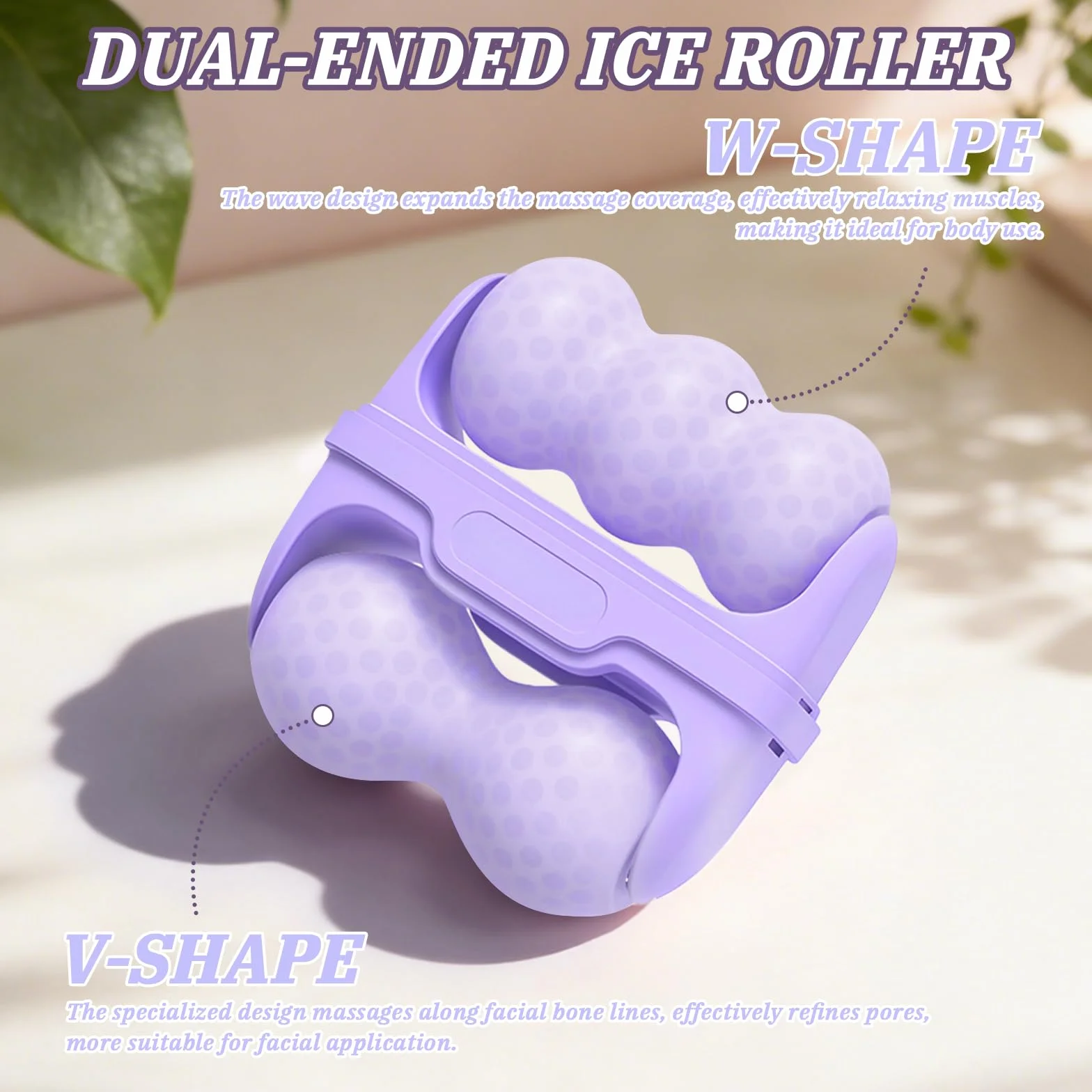 Flintronic Ice Roller do twarzy, 2 w 1, wałek do masażu twarzy i oczu, urządzenie do masażu twarzy i etui podróżne, prezent dla kobiet do zapobiegania starzeniu się, ujędrniania twarzy