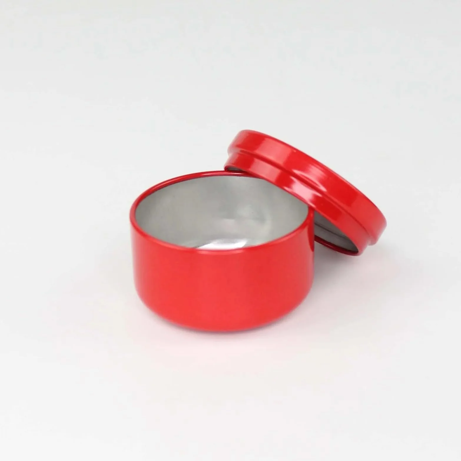 Aluminiowy okrągły słoik na świecę z pokrywką | Wielokolorowe 20/36/60 szt. Do wyrobu i przechowywania świec(Red,36pcs)