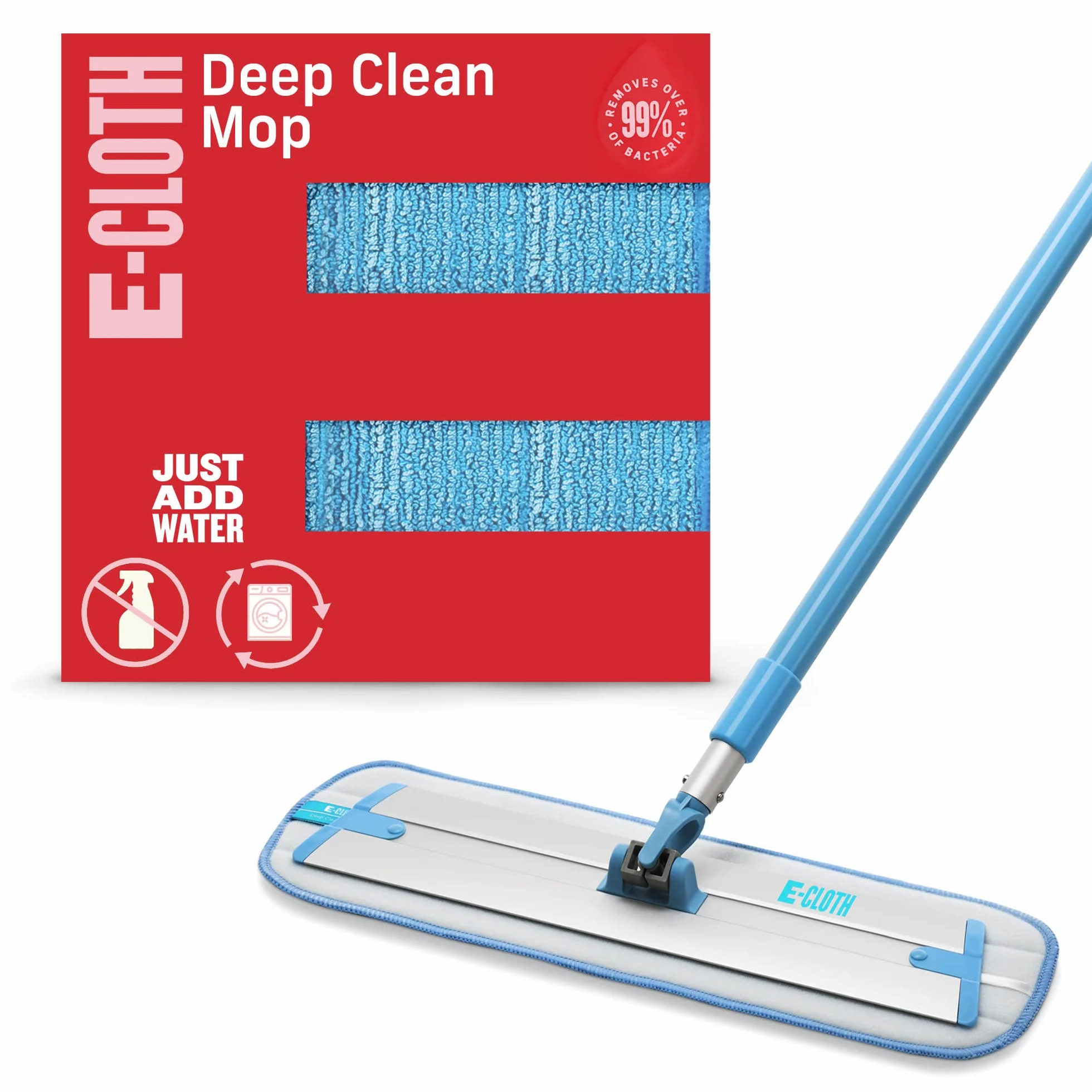 E-Cloth Deep Clean Mop, mikrofibra, niebieski, 1 sztuka