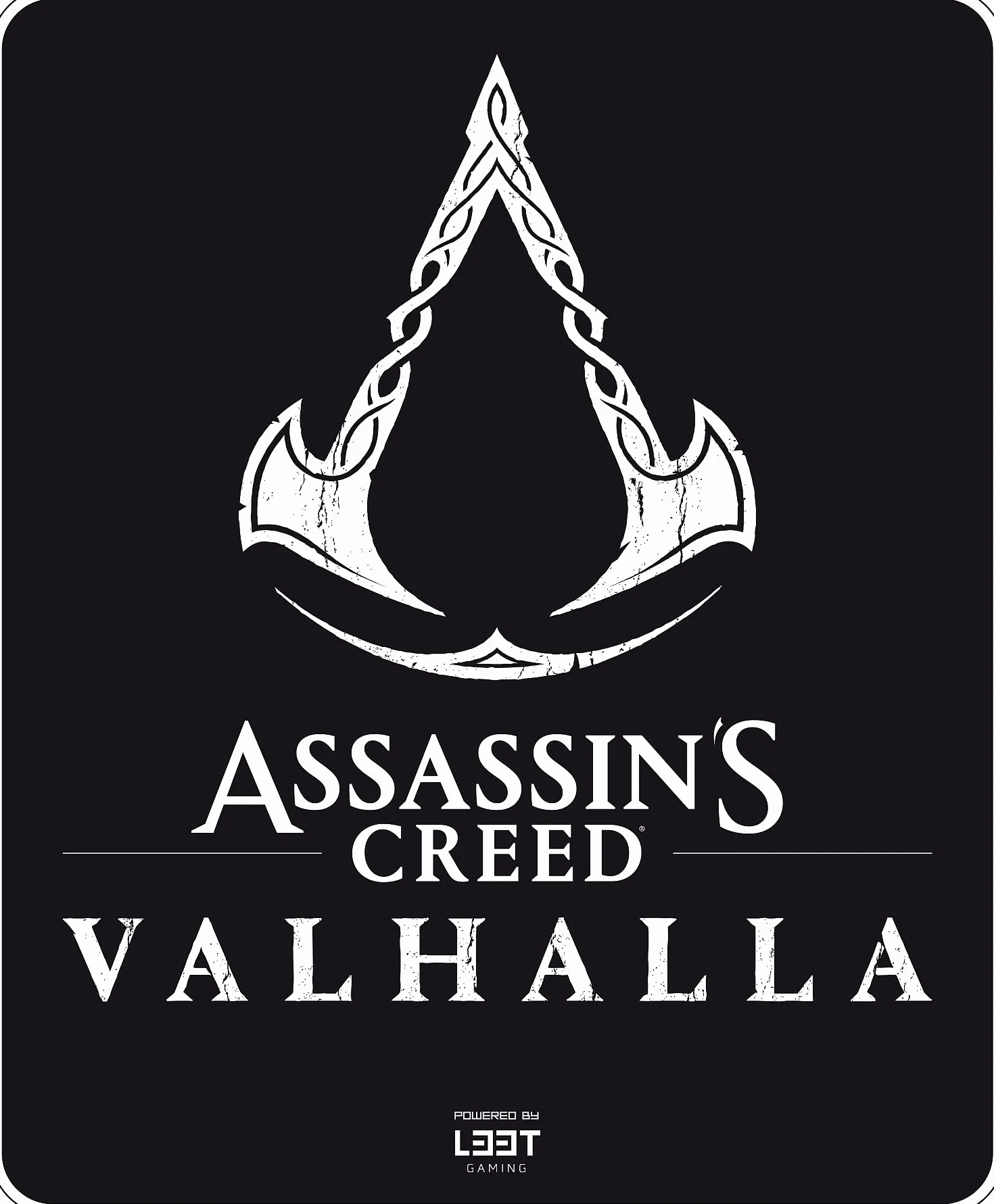 Mata podłogowa Assassin's Creed Valhalla Design 120 x 99 cm, podkładka pod krzesło antypoślizgowa, czarna