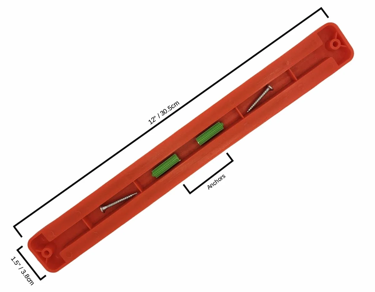 SiliSlick Magnetyczny stojak na noże 30,5 cm uchwyt na narzędzia czerwony