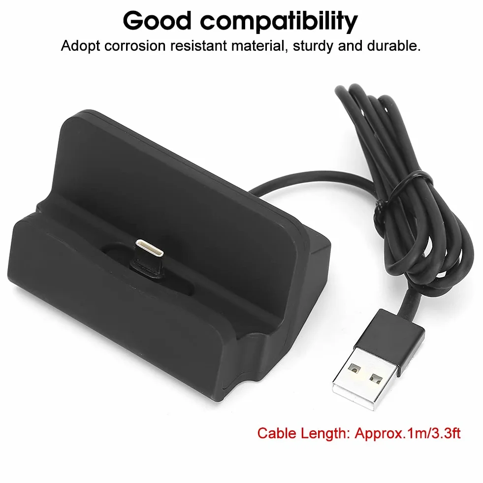 ASHATA Stacja dokująca do telefonów komórkowych, stacja dokująca micro USB uchwyt typ C ładowarka do telefonów komórkowych, do /