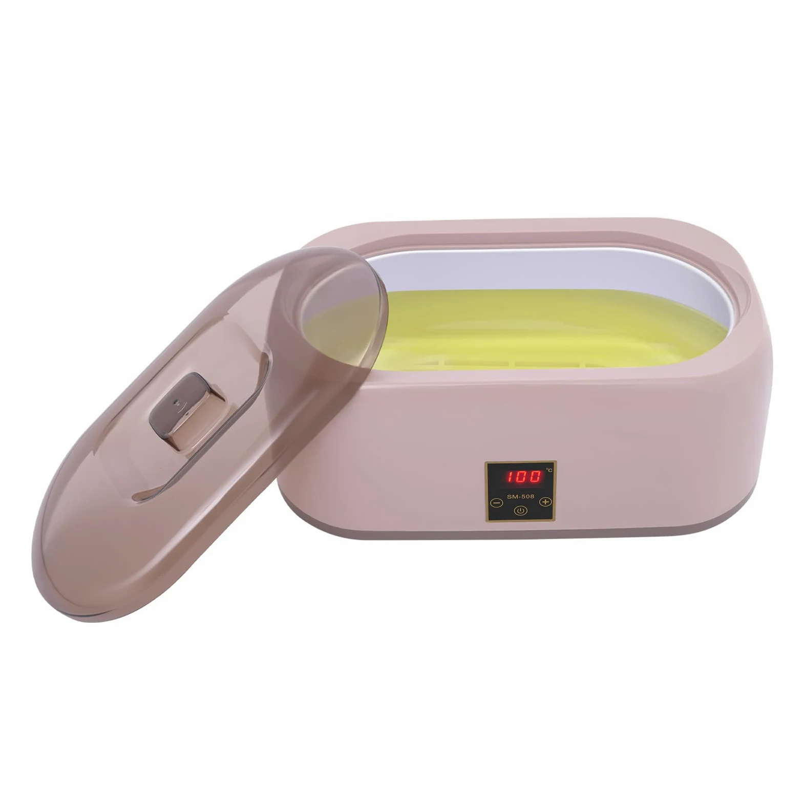 Waxing Podgrzewacz wosku, 4000 ml, podgrzewacz do depilacji, z ciepłym woskiem, do całego ciała, w domu, różowy