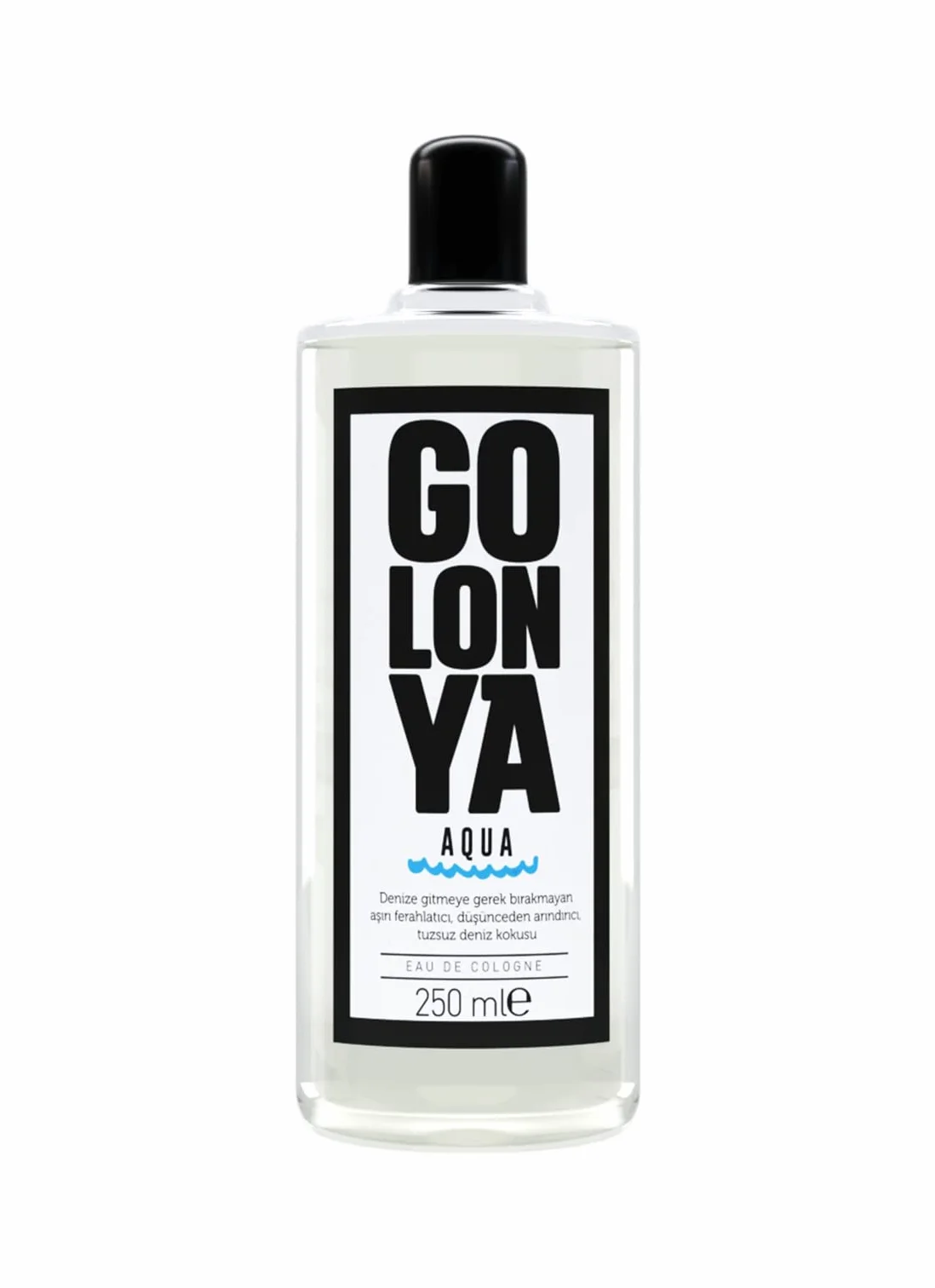 AQUA - Butelka wody kolońskiej - Butelka Kolonya 250ml - Orzeźwiający - Intensywny - Zapach morski - Perfumy unisex utrzymujące się przez długi czas