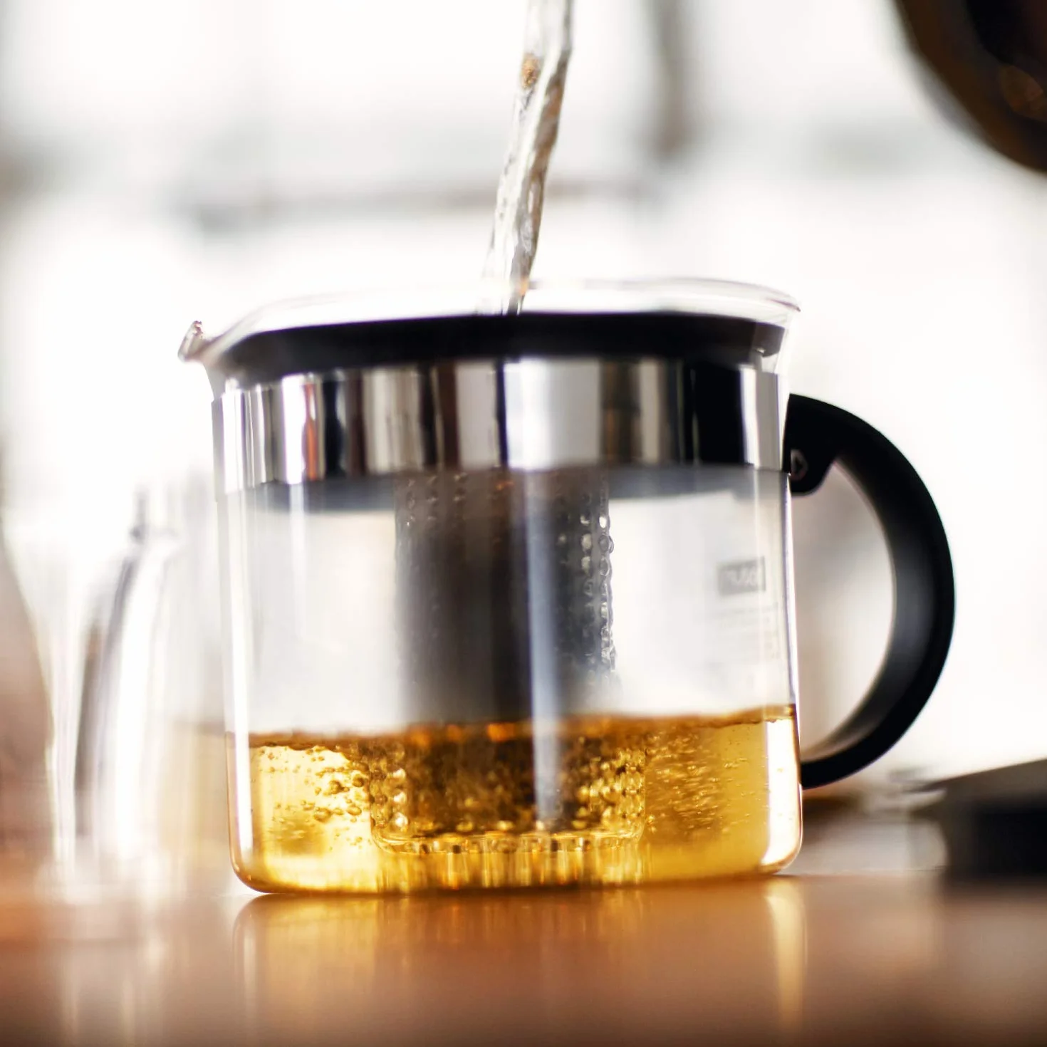 Bodum Bistro Nouveau Zaparzacz do Herbaty, Czarny/Przezroczysty, 1 l