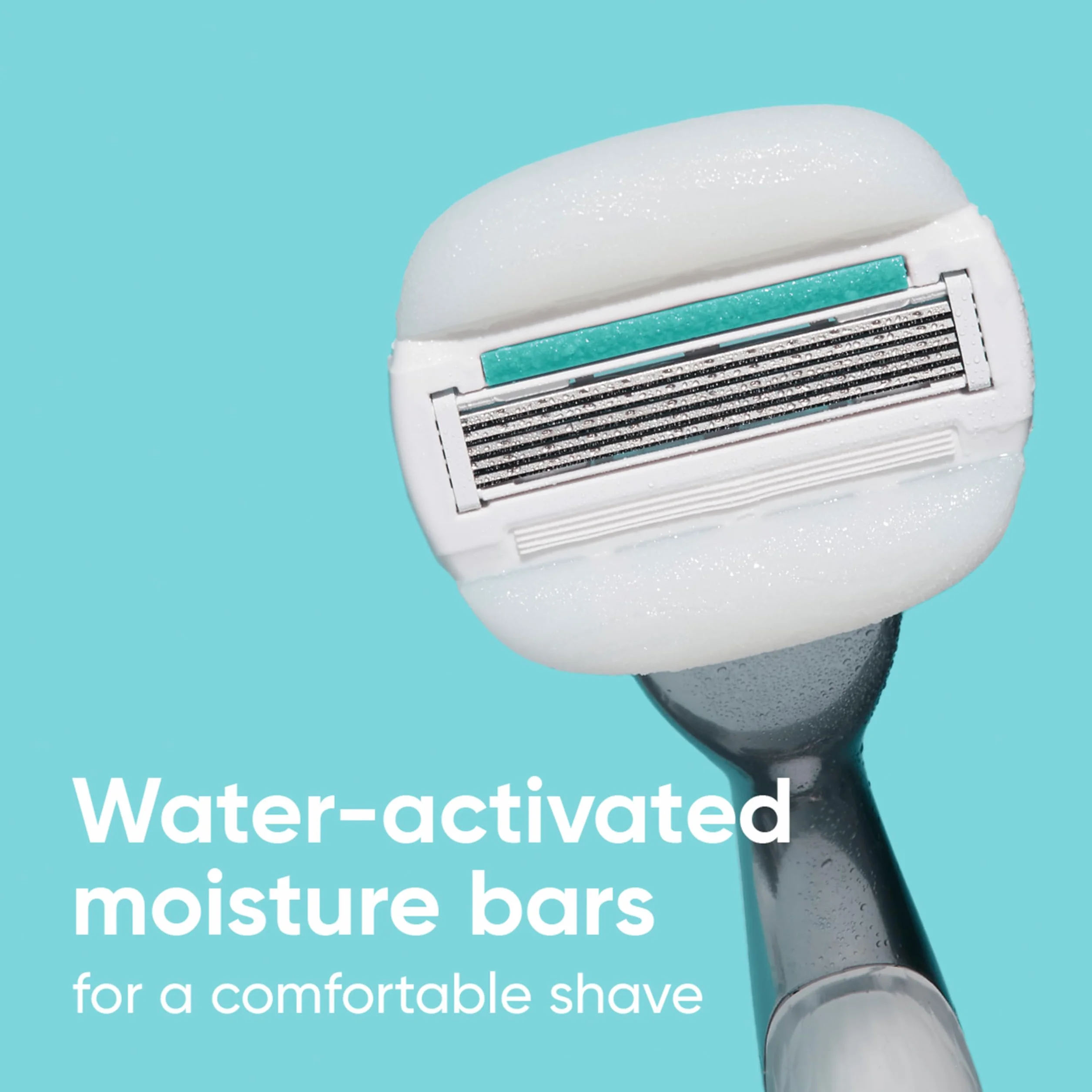 Gillette Venus Pro ComfortGlide Sensitive golarka damska z nutą aloesu, 3 zapasowe ostrza, trwała metalowa rączka i uchwyt prysznicowy