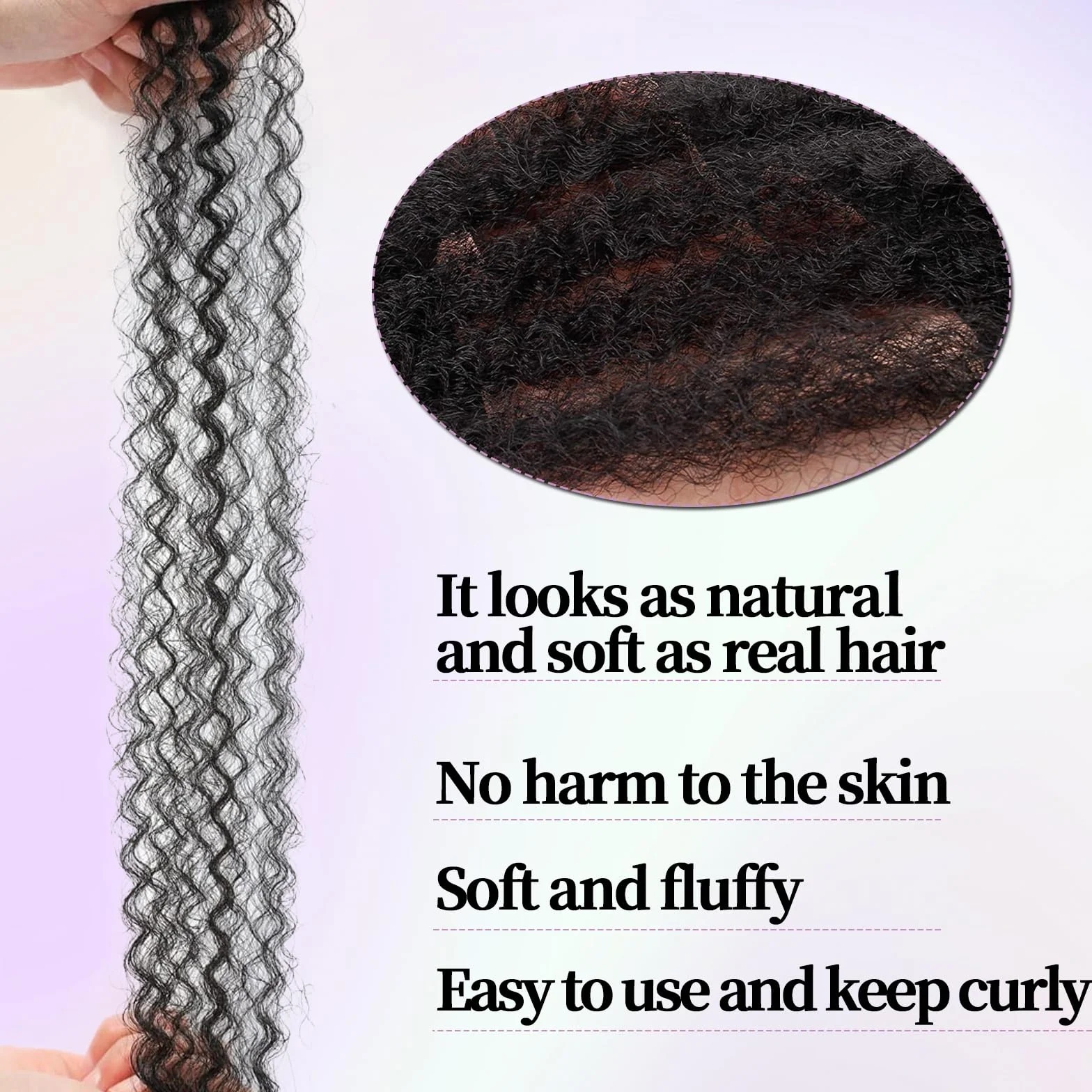 Marley Twist Warkocze Afro Kinky Curly Cuban Twist Warkocze Marley Twists Warkocze Crochet Warkocze Synthetic Senegalese Twists Warkocze do przedłużania włosów dla kobiet (1b, 45,7 cm/3