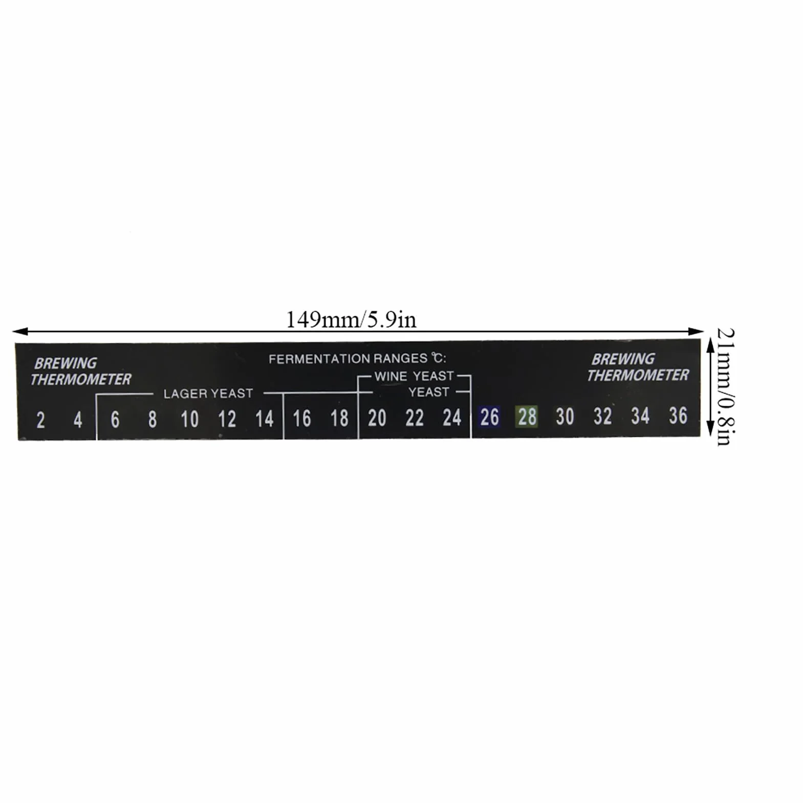 5 Szt. Samoprzylepna Naklejka Na Termometr Warzelniczy LCD Kompatybilna Z Piwem Homebrew