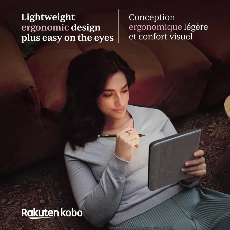 Kobo Libra Colour | eReader | E Ink Kaleido™ 3 7" kolorowy wyświetlacz antyrefleksyjny | Tryb ciemny | Audiobooki | Wodoodporny (biały)