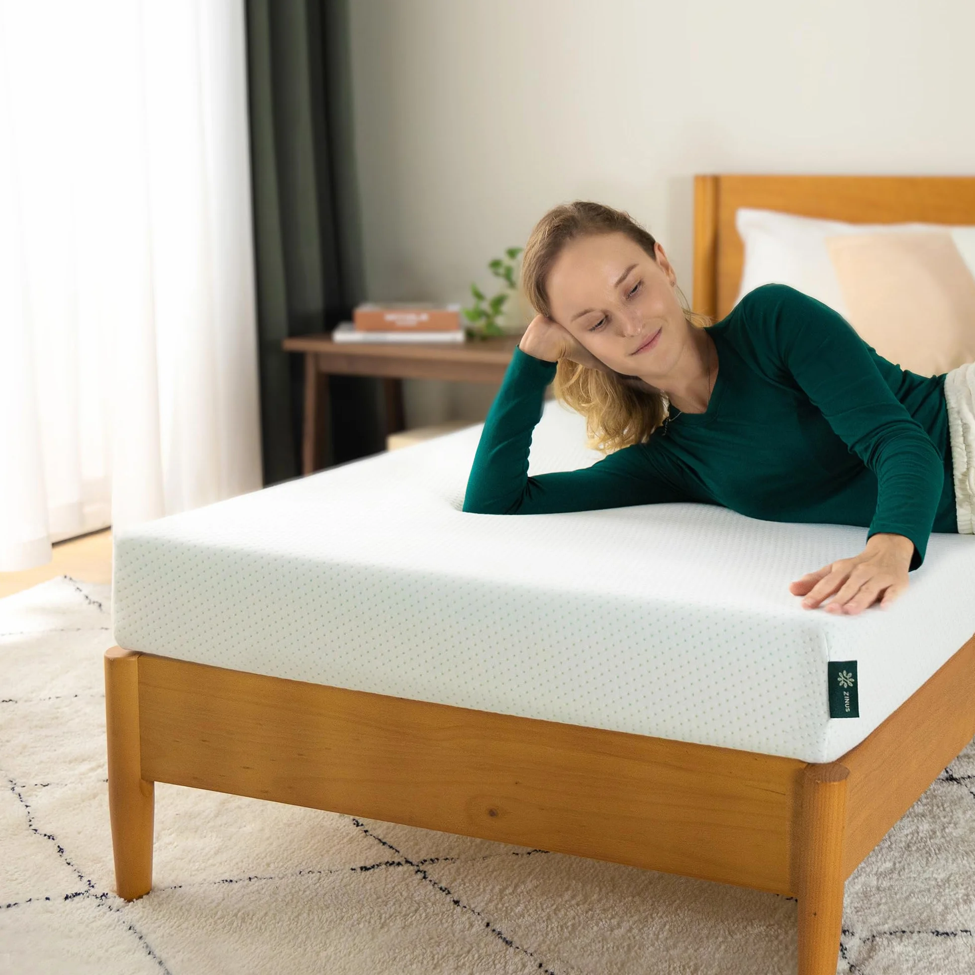 Zinus Memory Foam Mattress, biały, 90 x 190 cm