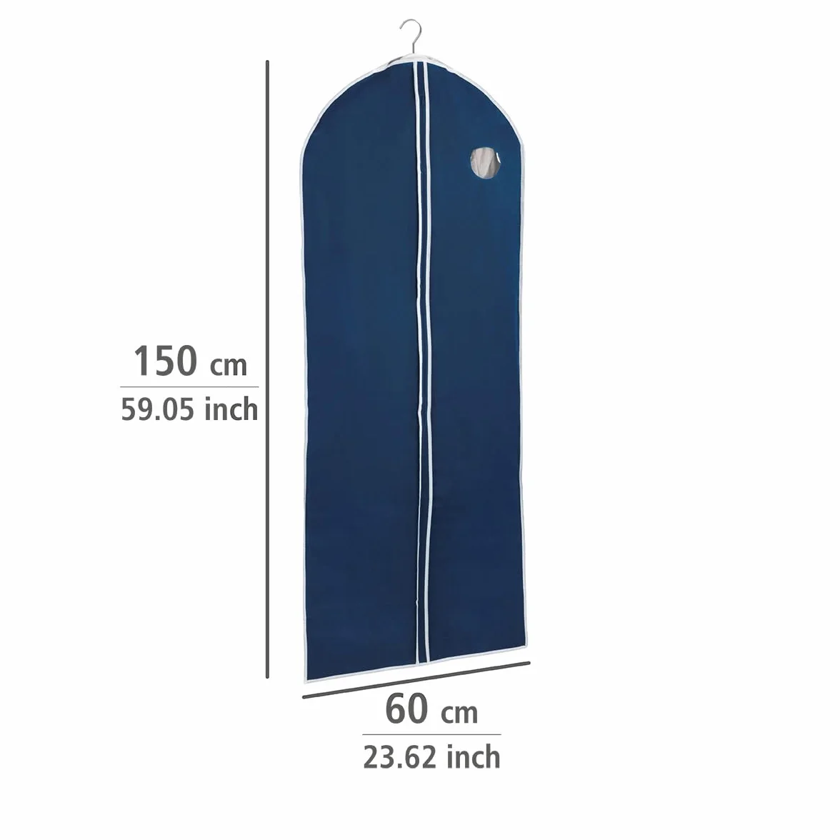 Wenko Pokrowiec na ubrania Przepuszcza Powietrze Polipropylen 150 x 60 x 0,1 cm Niebieski