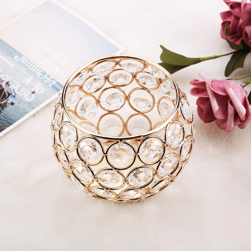 aqxreight Świecznik Silver Wote Tealight Candle Holders Gold