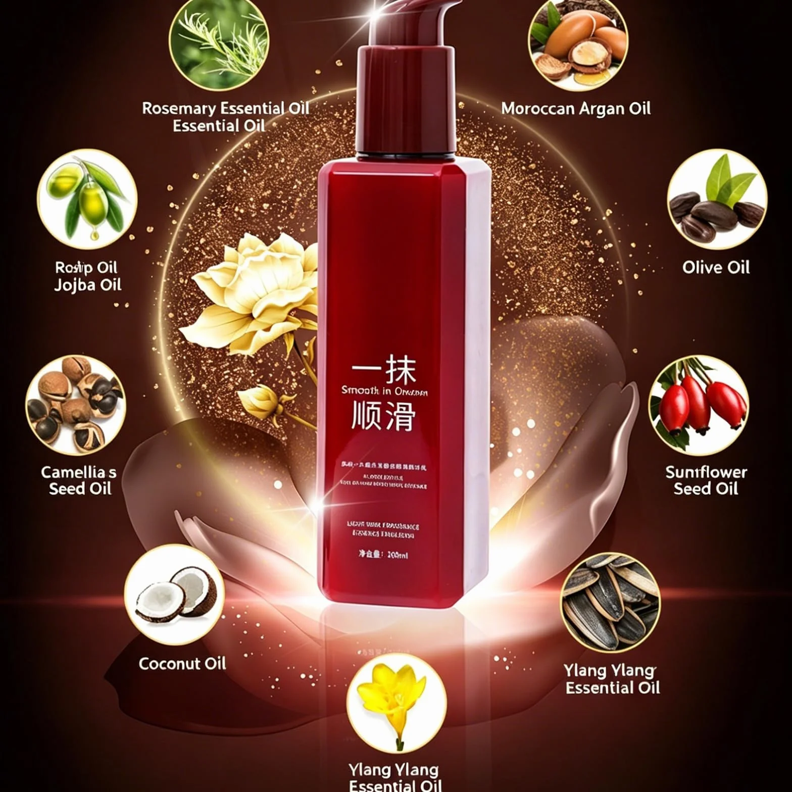 Szampon (02) 2 szt. A Touch of Magic Hair Care Conditioner, Leave-In serum do włosów, smoothing Leave-In Conditioner, odżywka bez spłukiwania, do wszystkich rodzajów włosów, do włosów