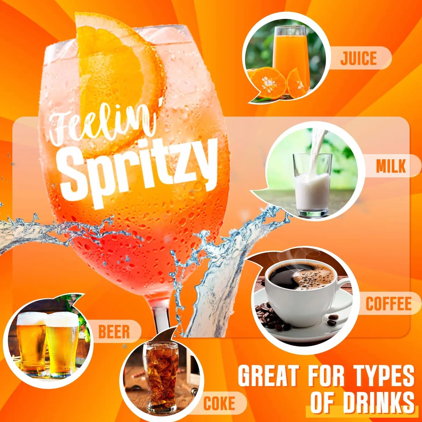 Aperol Spritz Zestaw 3 szklanek Aperol O'Clock szklane słomki podstawki korkowe