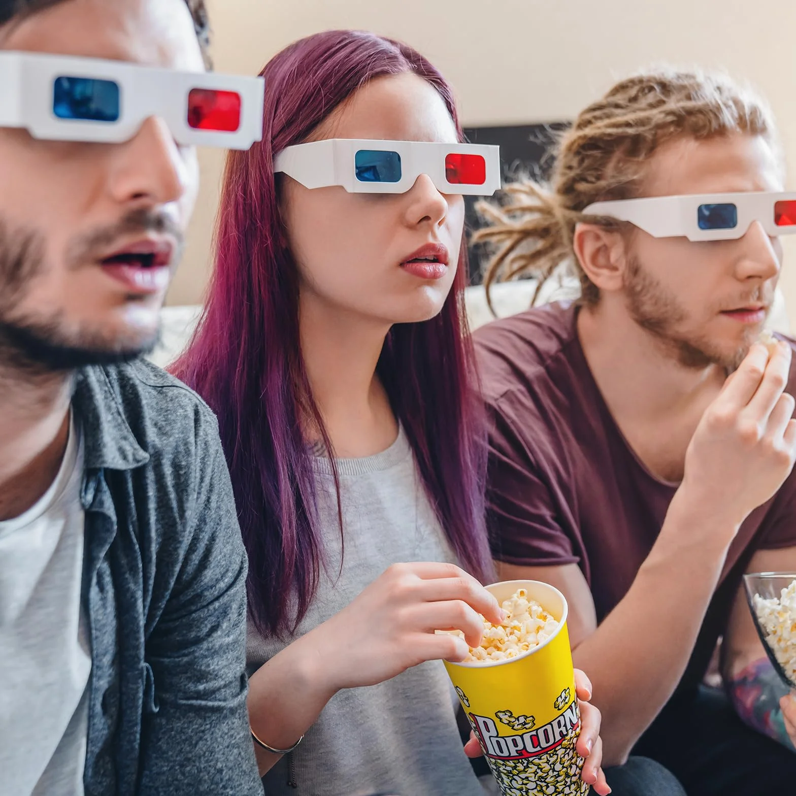 Okulary 3D, 10 par papierowych okularów stereo, czerwone i niebieskie soczewki, okulary stereo do filmów 3D i dekoracji w podróży