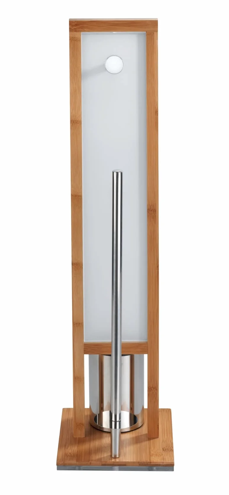 WENKO Stojący zestaw do WC Rivalta bambus, 18 x 70 x 23 cm, Naturalny/Biały/Czarny