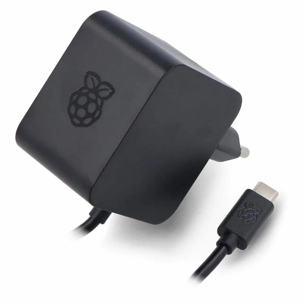 Oficjalny zasilacz Raspberry Pi 5 USB-C 27 W, USB-C Power Supply, czarny
