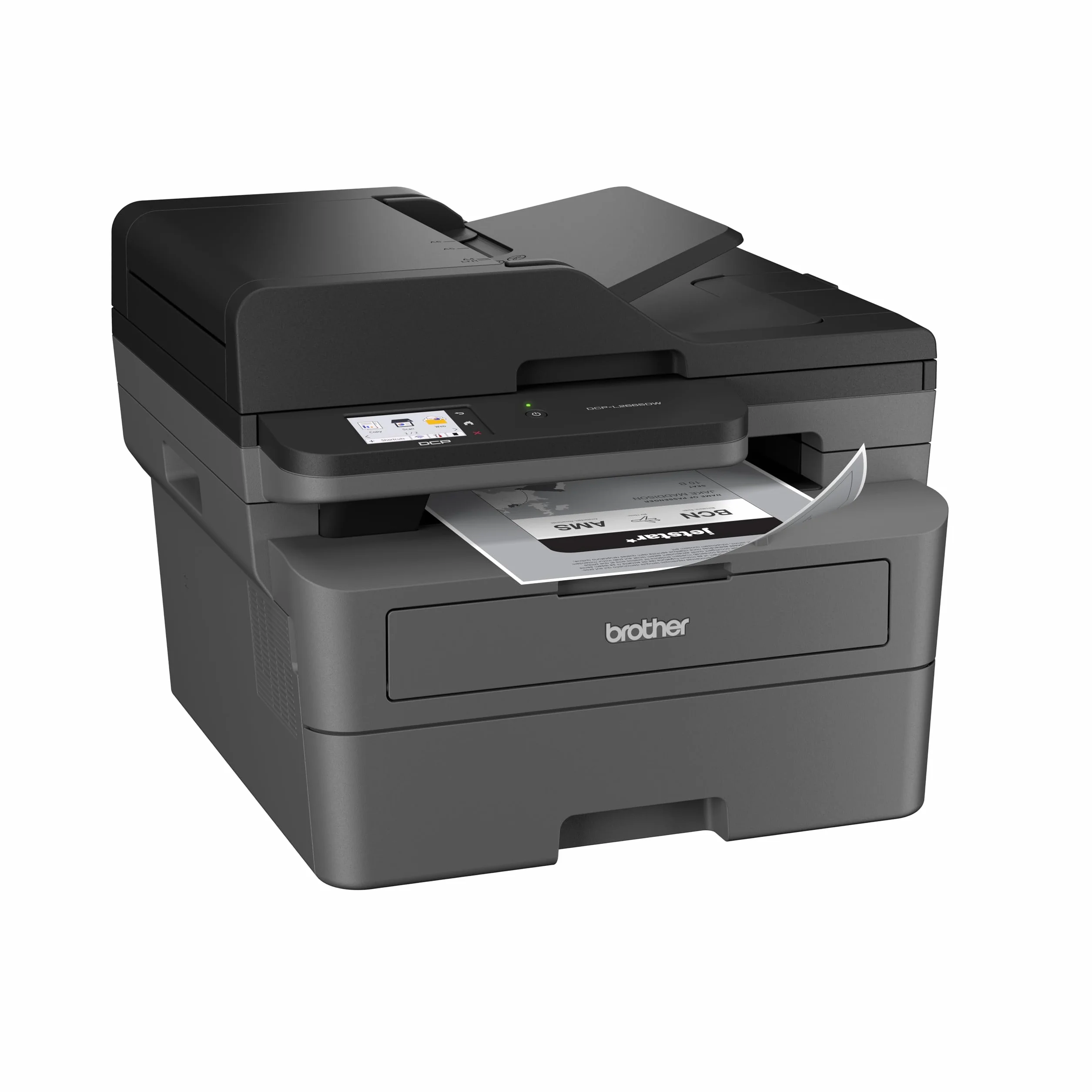Brother DCP-L2665DW - wielofunkcyjna drukarka 3 w 1 (drukowanie/skanowanie/kopiowanie) czarno-biała - WiFi i Ethernet - automatyczna ładowarka - 50 arkuszy - 6-miesięczny bezpłatny okres próbny w