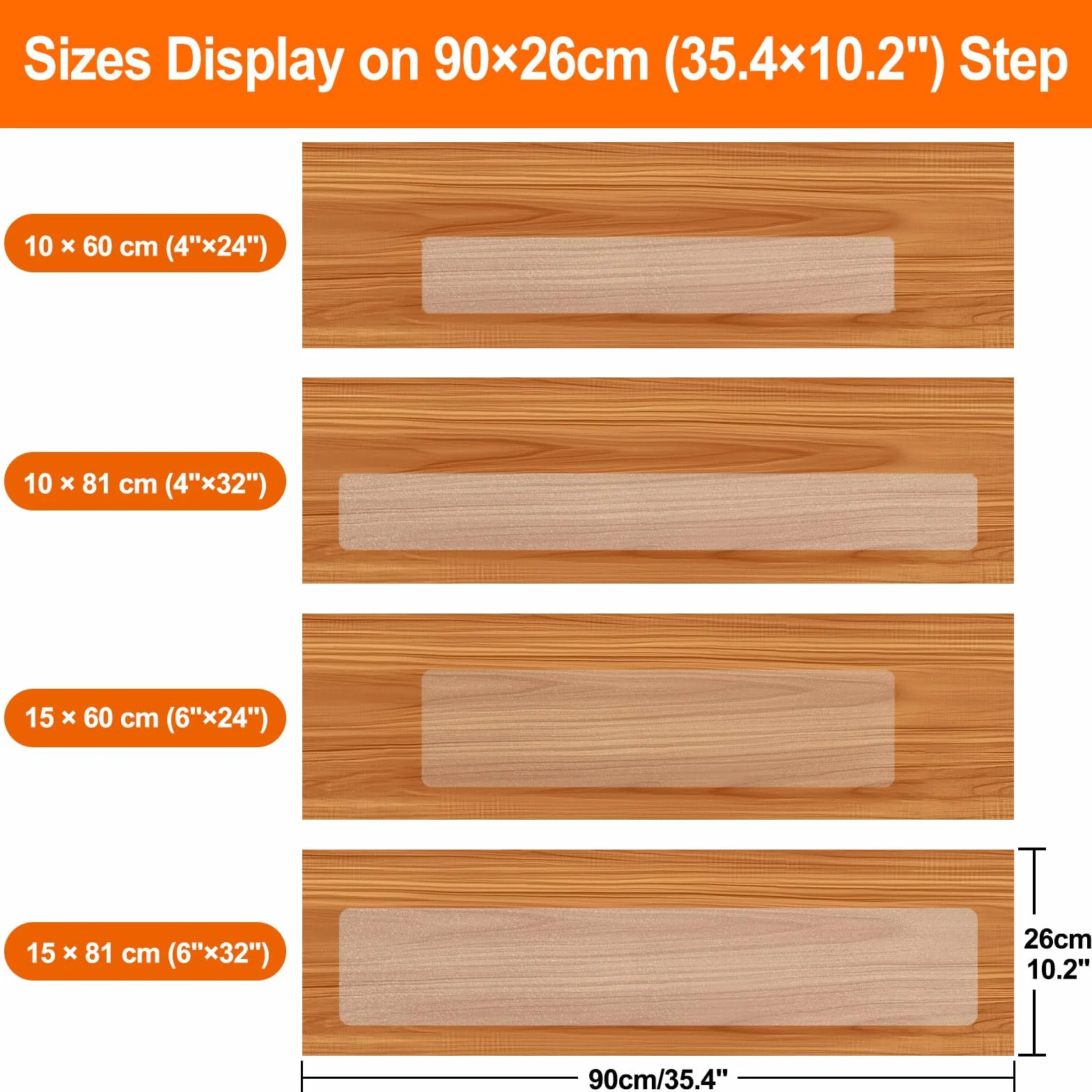 Spurtar Maty antypoślizgowe na schody 15 sztuk 15 x 81 cm przezroczyste