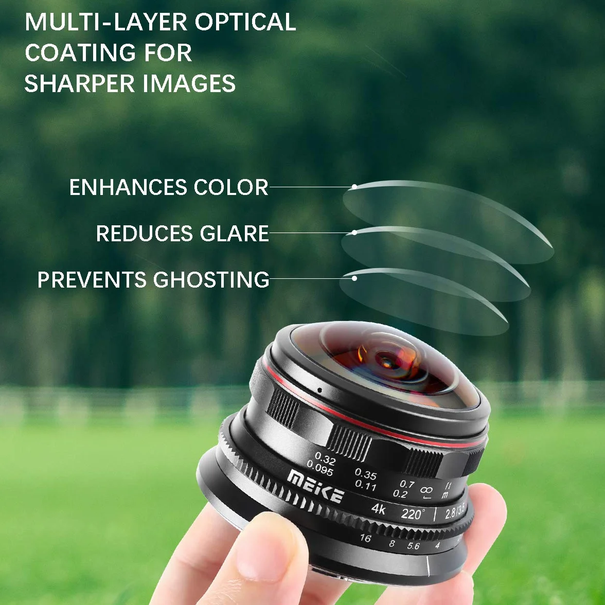 Meike 3.5mm f2.8 220-stopniowy obiektyw rybie oko z ręcznym ustawianiem ostrości kompatybilny z aparatami Olympus Panasonic Lumix M4/3 MFT GH4 GH5 GH6 OM-1