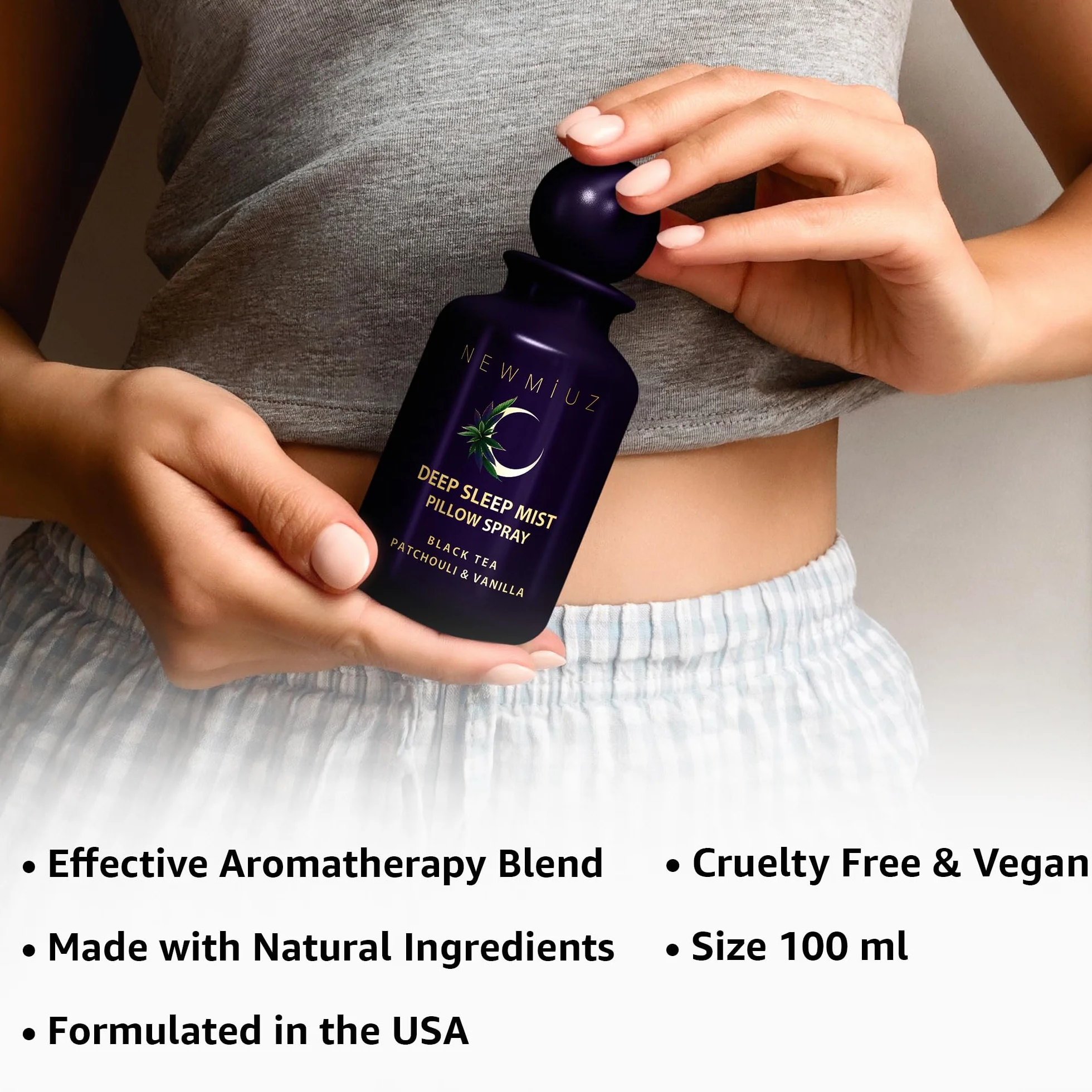 Deep Sleep Pillow Spray Patchouli Black Tea Vanilla Essential Oils Natural Fast Acting Aromatherapy Mist