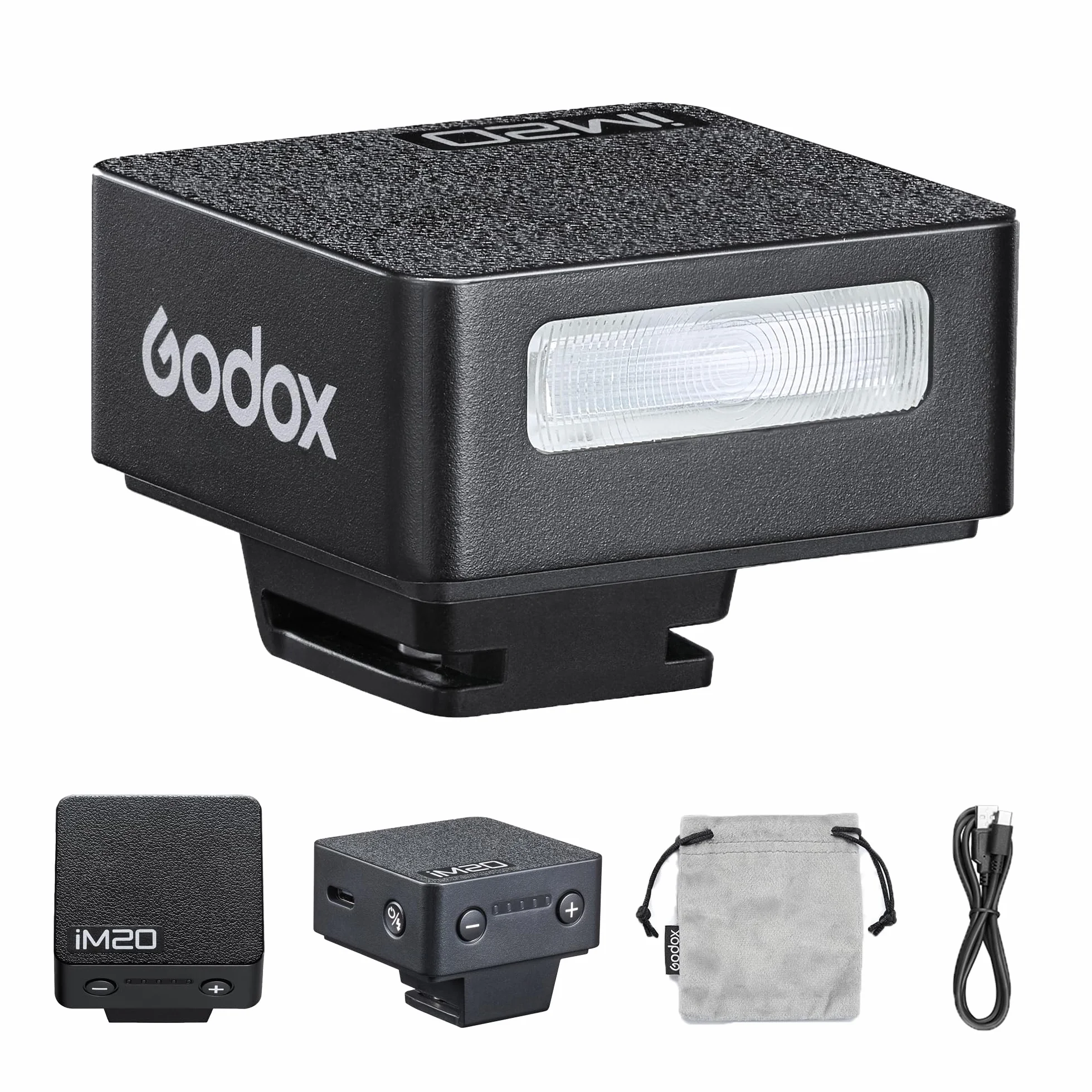 Godox IM20 mini lampa błyskowa, czas powtarzania 3 sekundy, pełna moc 440 stopni, wbudowany akumulator litowy do aparatu Fuji, Canon, Nikon, Sony, Olympus