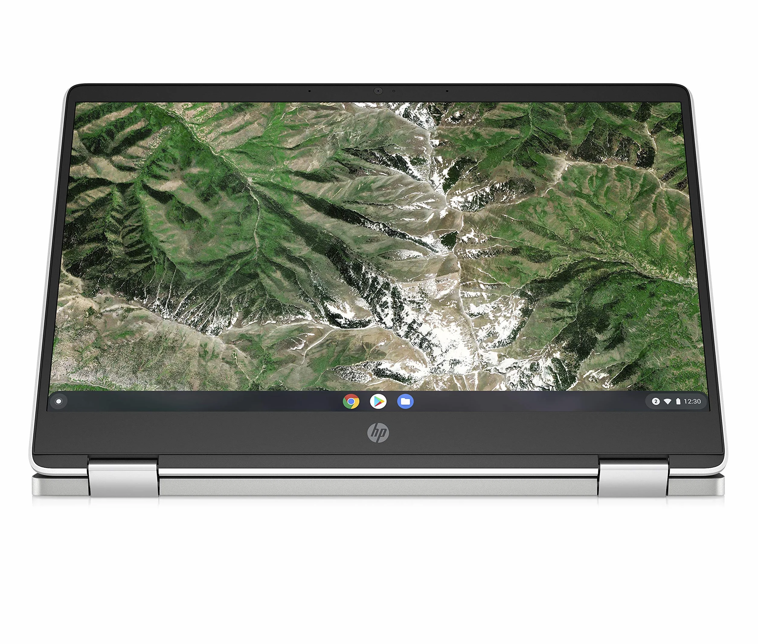 HP Chromebook x360 Laptop, 14" ekran dotykowy, Intel Celeron N4120, 4 GB DDR4 RAM, 64 GB eMMC, Intel UHD Graphics 600, system operacyjny ChromeOS, klawiatura QWERTZ, Germini, Biały ceramiczny