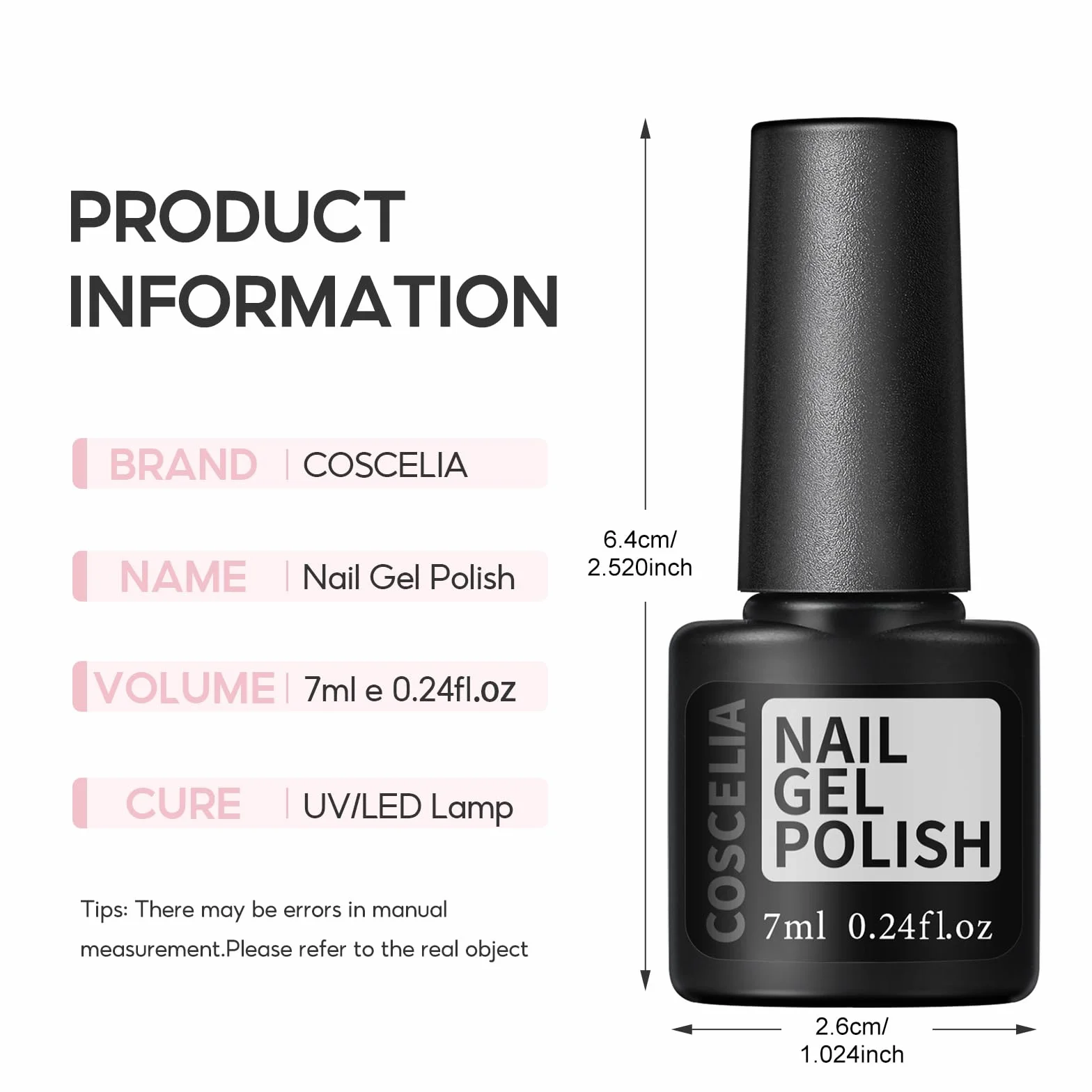 COSCELIA Kompletny zestaw do paznokci żelowych UV, 25 szt. półtrwałych lakierów bazowych i wierzchnich i matowych, lampa UV żel do paznokci zestaw do manicure dla początkujących