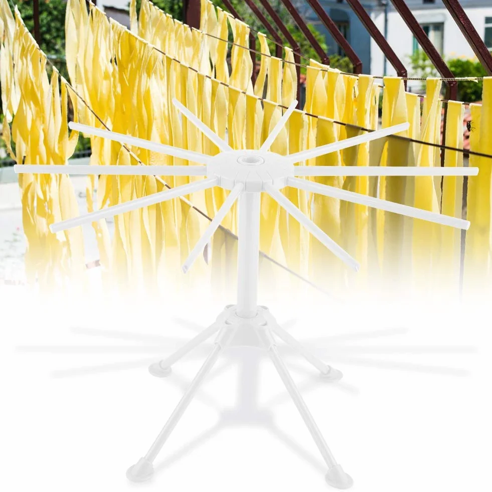 Stojak na makaron suszarka do spaghetti składana domowy biały