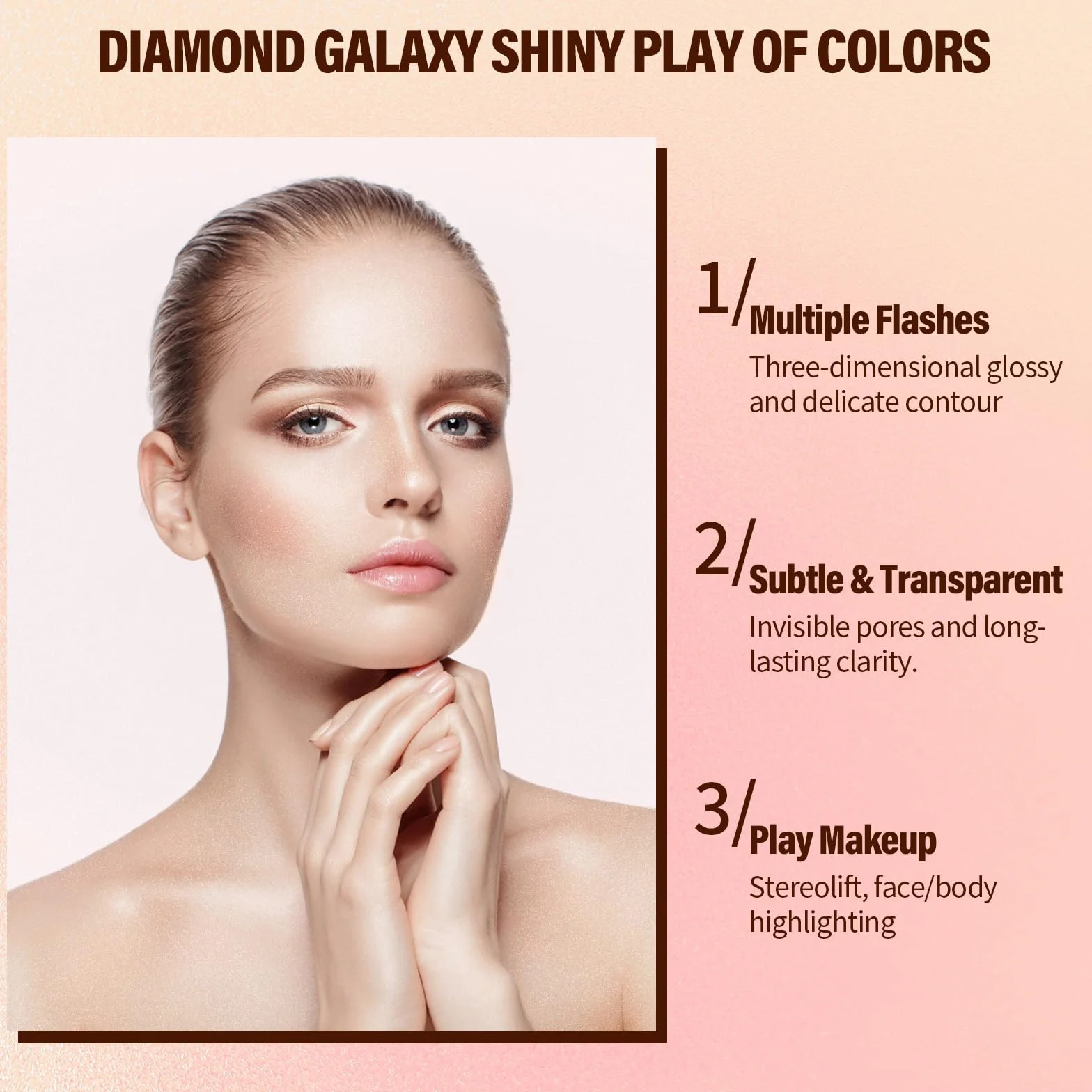 Nivofu Paleta rozświetlaczy do twarzy, puder rozświetlający, brokatowy bronzer, perłowa biała maseczka, rozświetlacz longwear, 7,5 g (01#)