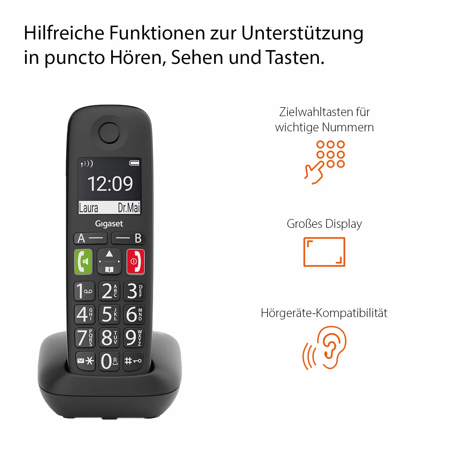 Gigaset E290 Przenośny Telefon Typu VoIP, Wielokolorowy