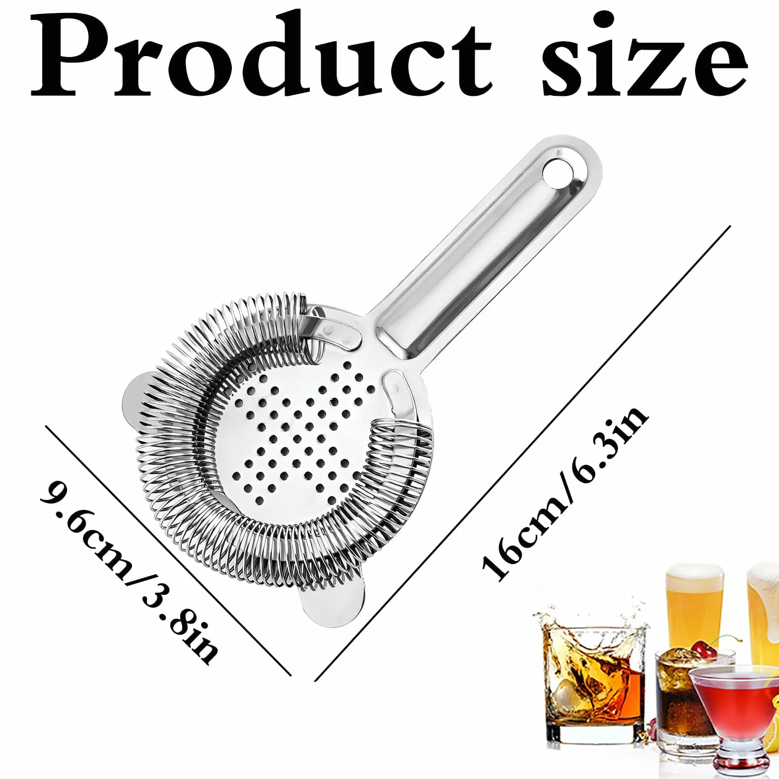 Sitko barowe ze stali nierdzewnej do koktajli shaker barmański