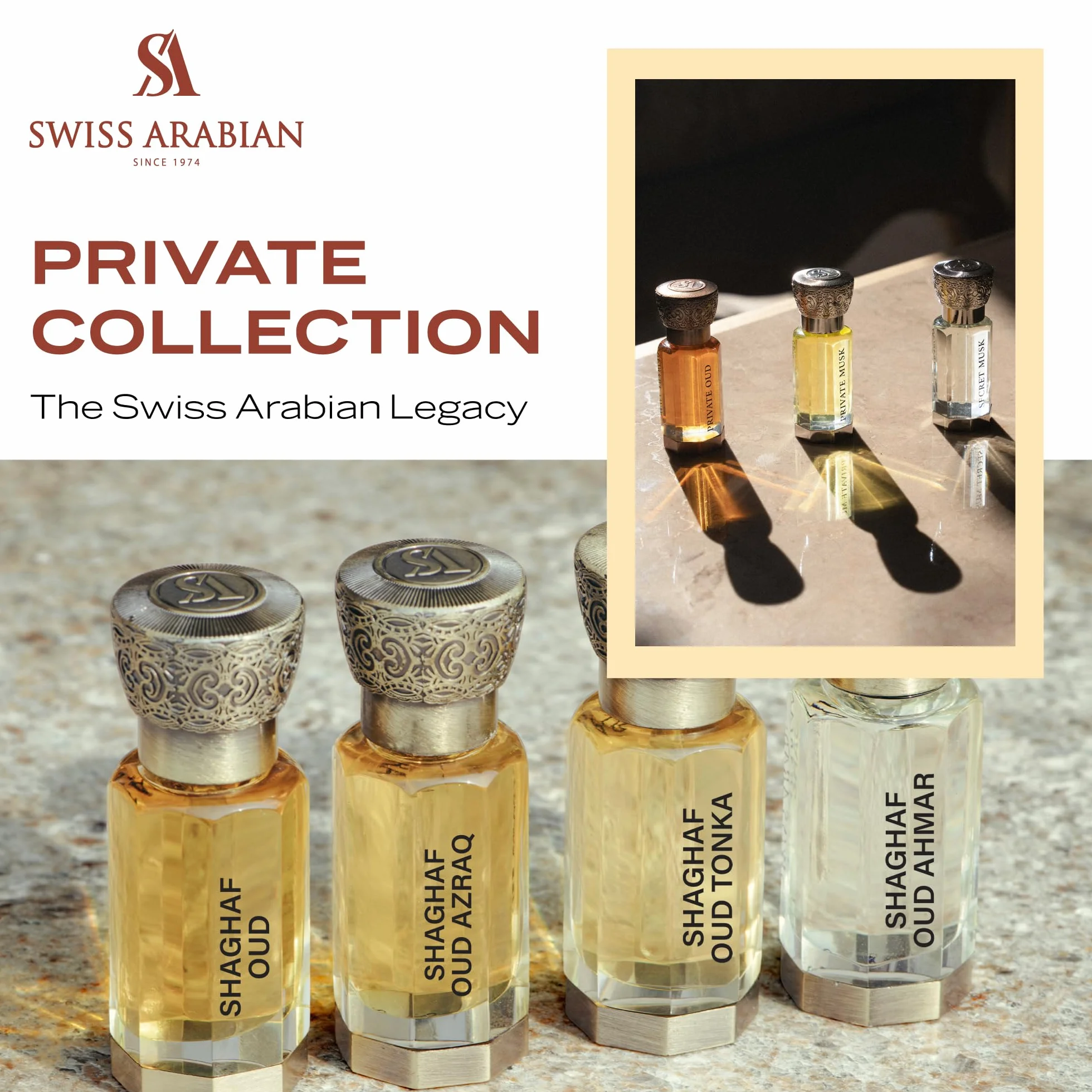 SA SWISS Arabian Shaghaf Oud AZRAQ Concentrated Perfume Oil 12 ml