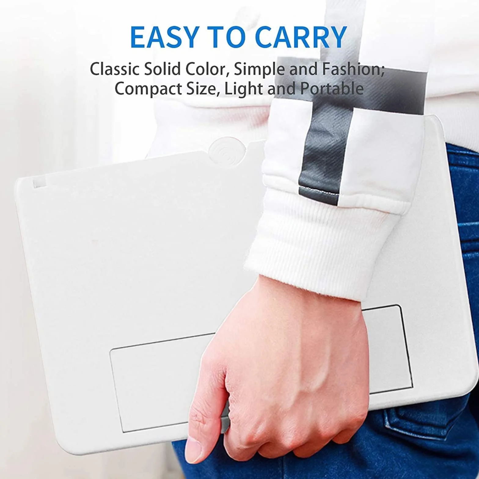 Lupa ekranu 30.0 cm, projektor powiększający do telefonu komórkowego HD, obracająca się konstrukcja 3D, ochrona oczu, kompatybilny z większością smartfonów i tabletów (biały)
