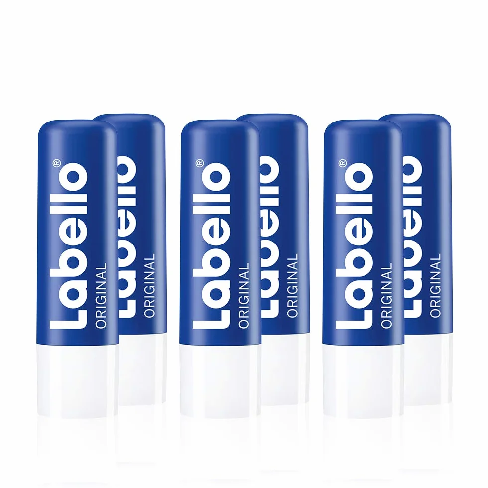Labello Pomadki Nawilzające do Ust o Działaniu Ochronnym 6 x 4,8 g