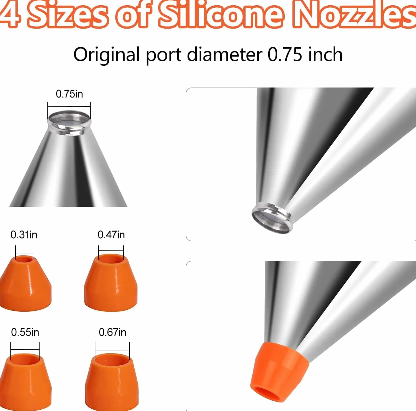 Dozownik do ciasta ze stali nierdzewnej 1200 ml ze stojakiem 4 lejki